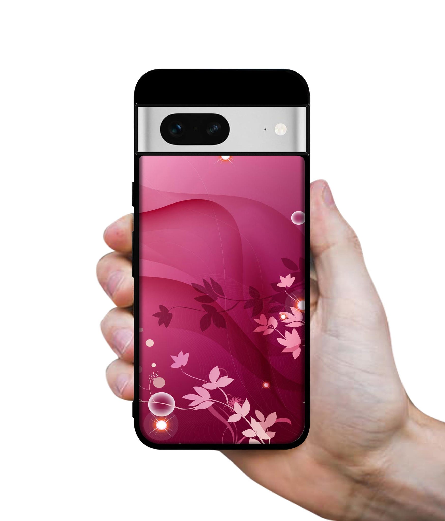 Pink Abstract Designer 2D Printed Back Case Cover for Google Pixel 7 5G
