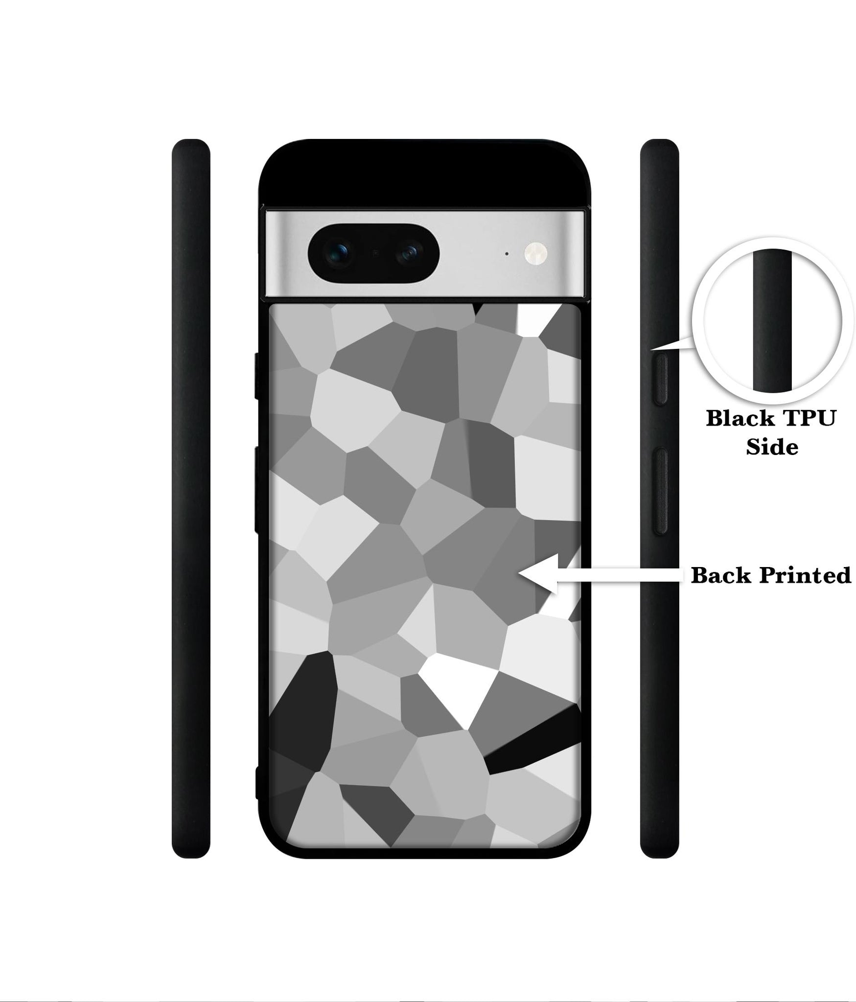 Black & White Mathematical Shape Designer 2D Printed Back Case Cover for Google Pixel 7 5G