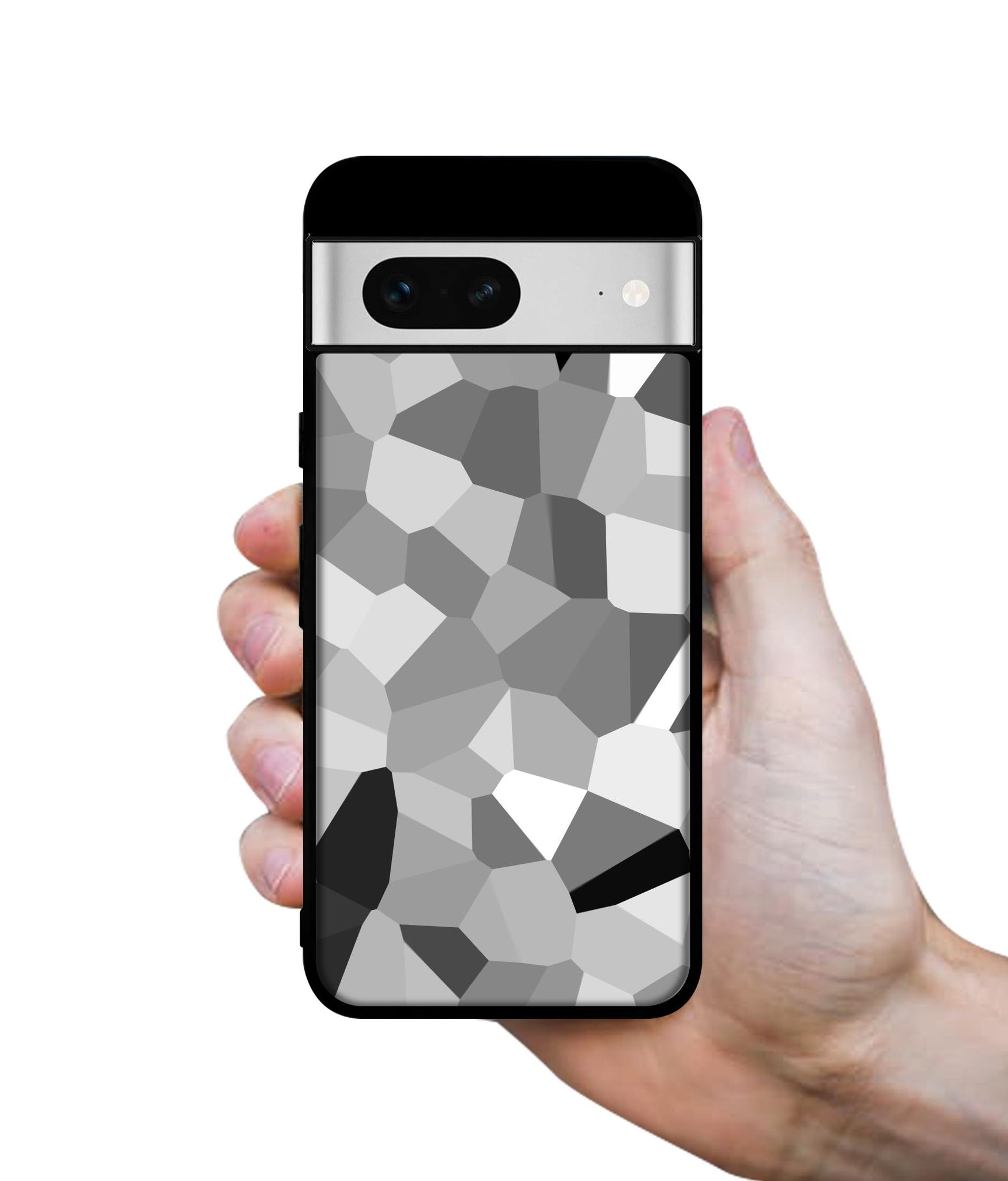Black & White Mathematical Shape Designer 2D Printed Back Case Cover for Google Pixel 7 5G