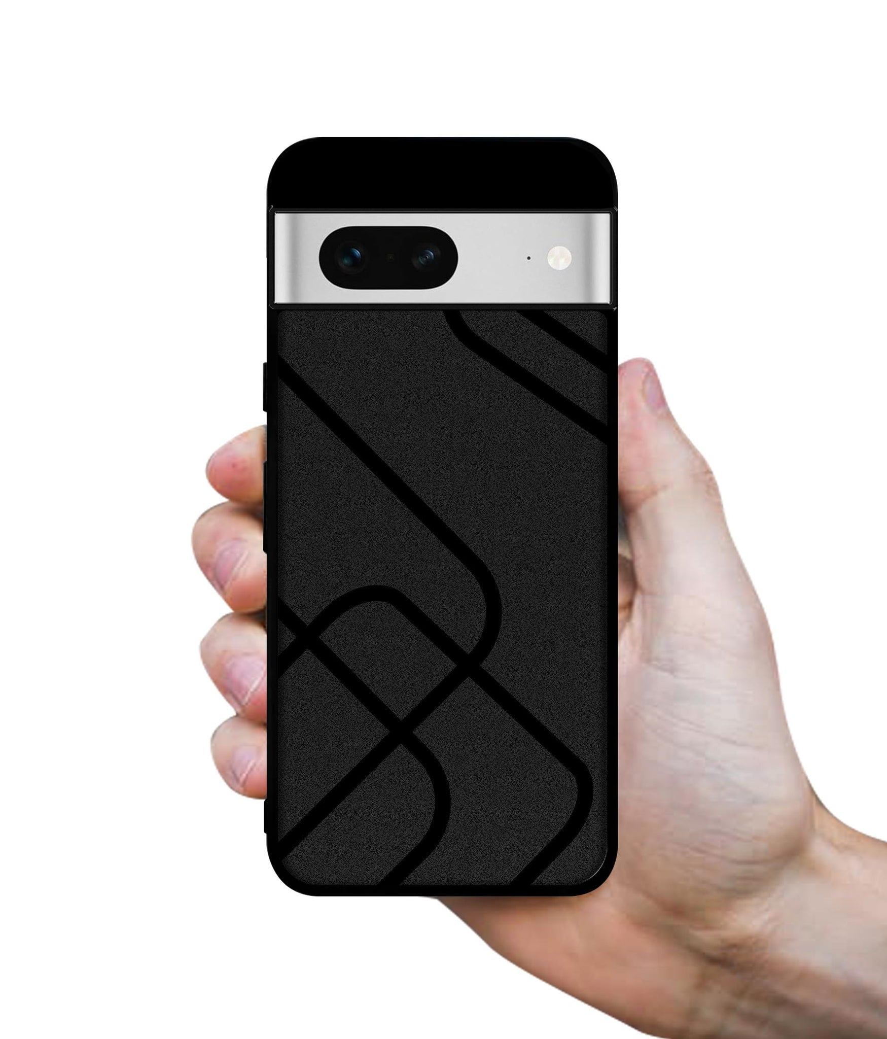 Zig-Zag Black Line Designer 2D Printed Back Case Cover for Google Pixel 7 5G