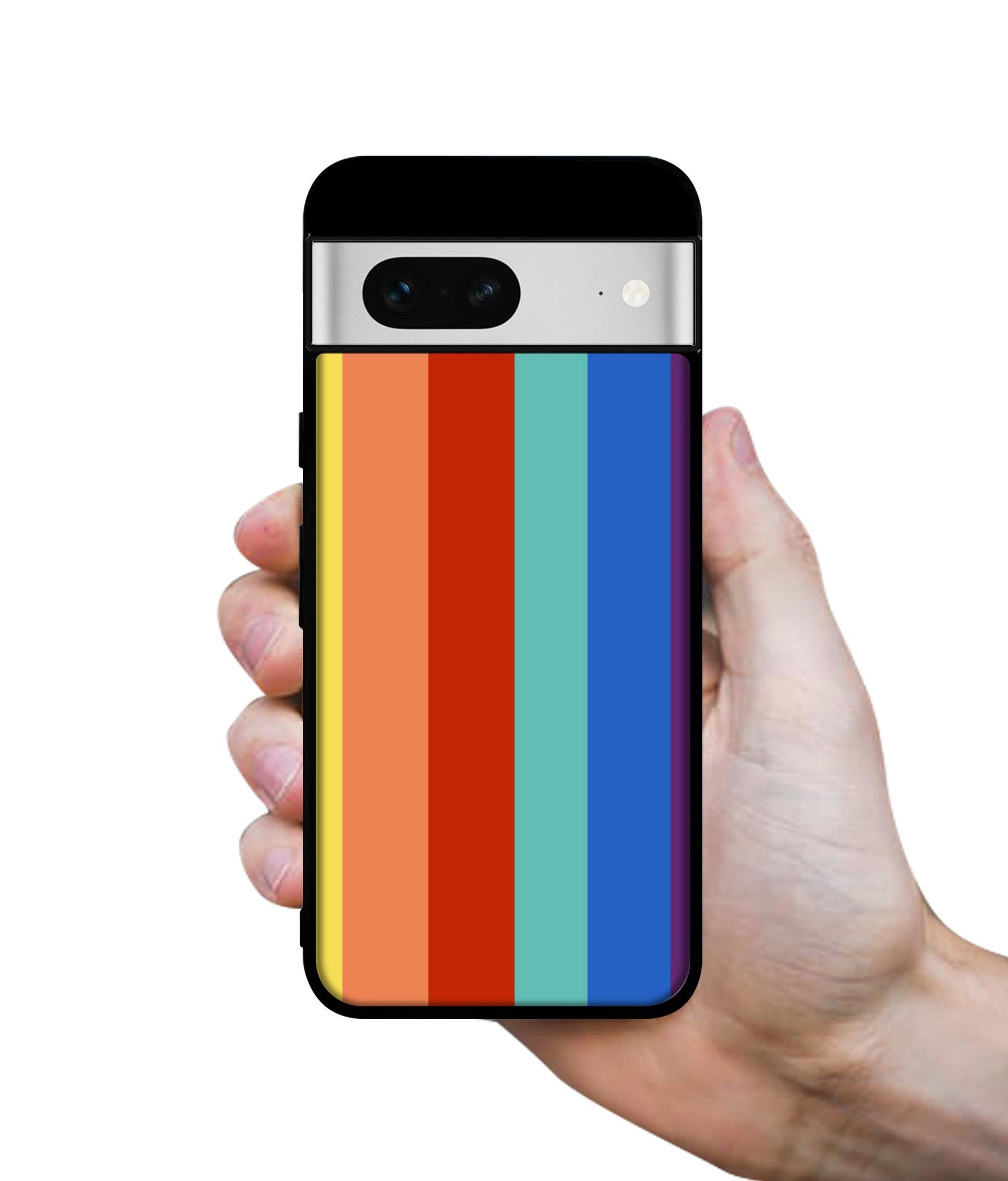 Rainbow Colors Designer 2D Printed Back Case Cover for Google Pixel 7 5G