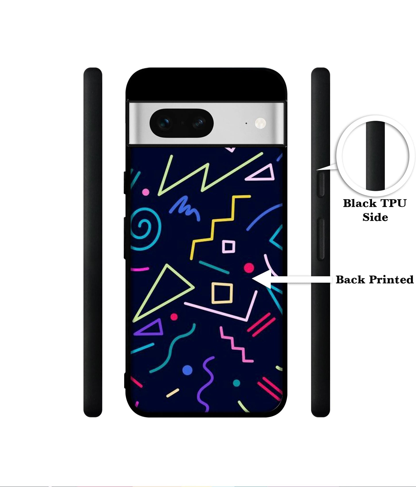 Retro Abstract Designer 2D Printed Back Case Cover for Google Pixel 7 5G