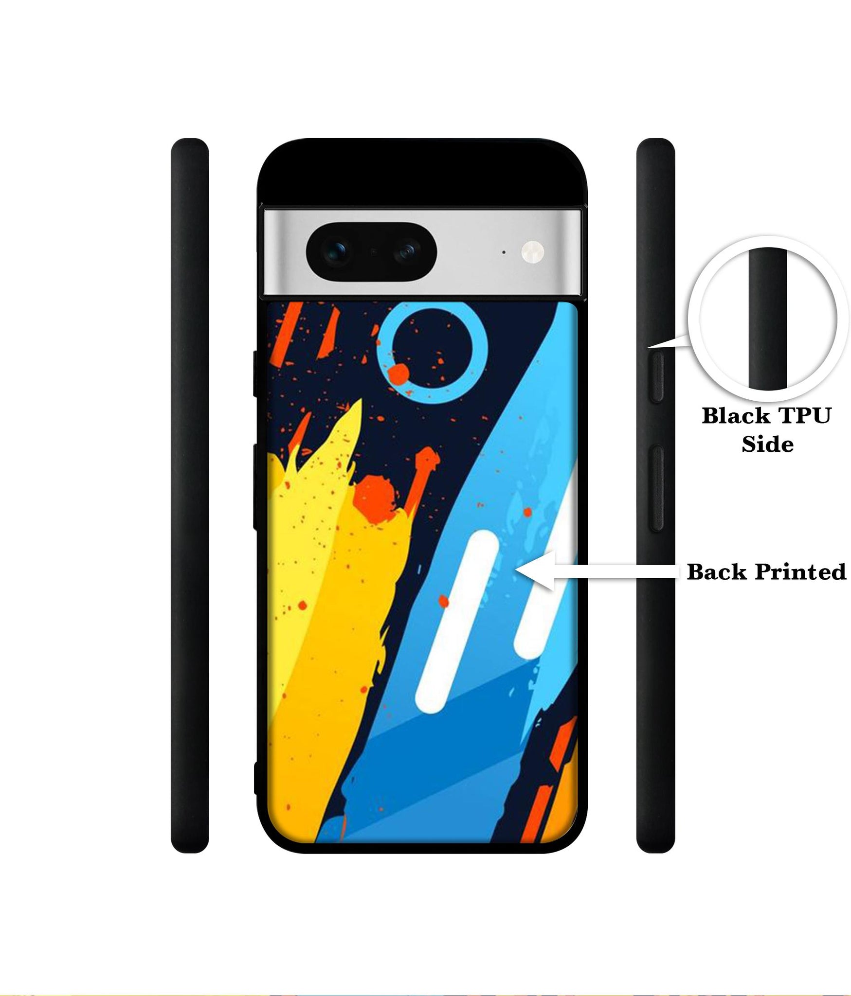 Abstract Stripes Geometric Figures Designer 2D Printed Back Case Cover for Google Pixel 7 5G