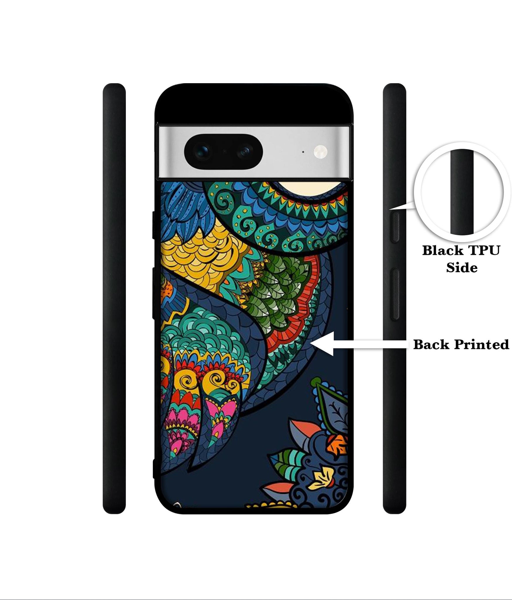 Owl Illustration Designer 2D Printed Back Case Cover for Google Pixel 7 5G