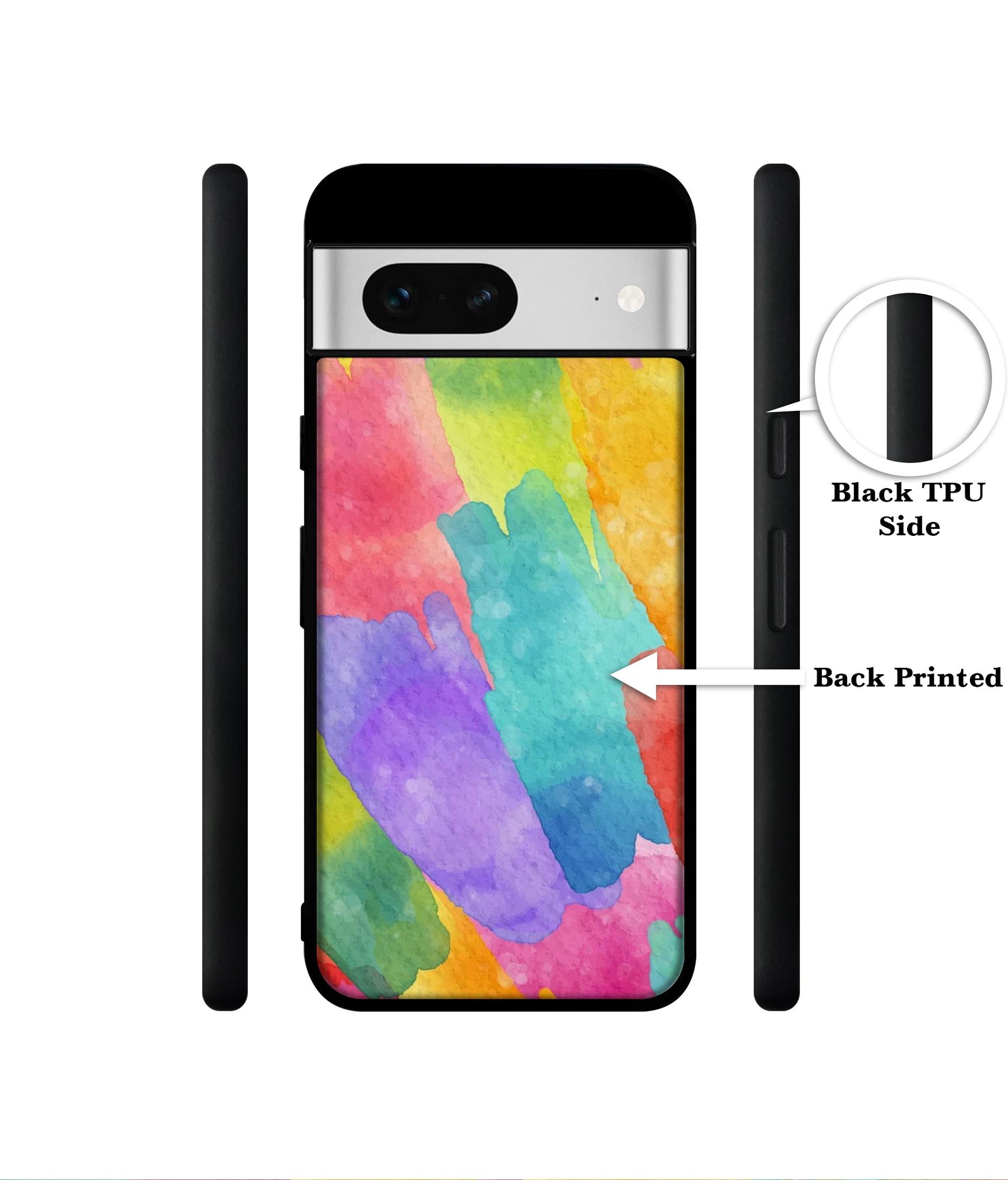 Water Paint Colorful Abstract Designer 2D Printed Back Case Cover for Google Pixel 7 5G