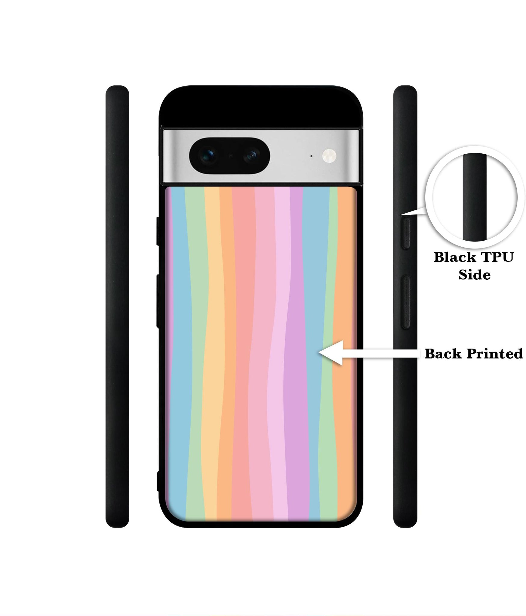 Cool Rainbow Designer 2D Printed Back Case Cover for Google Pixel 7 5G