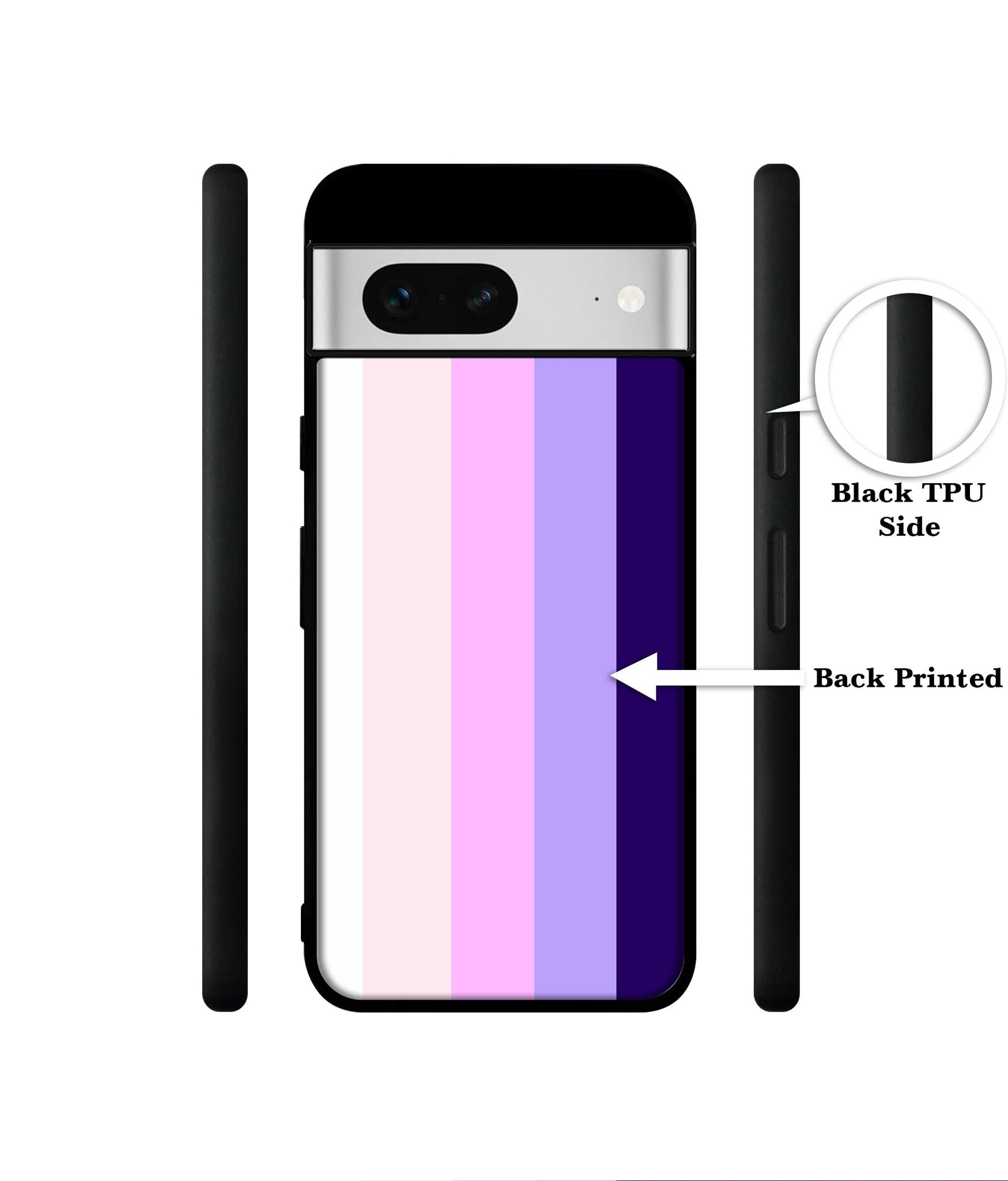 Pink and Purple Lines Designer 2D Printed Back Case Cover for Google Pixel 7 5G