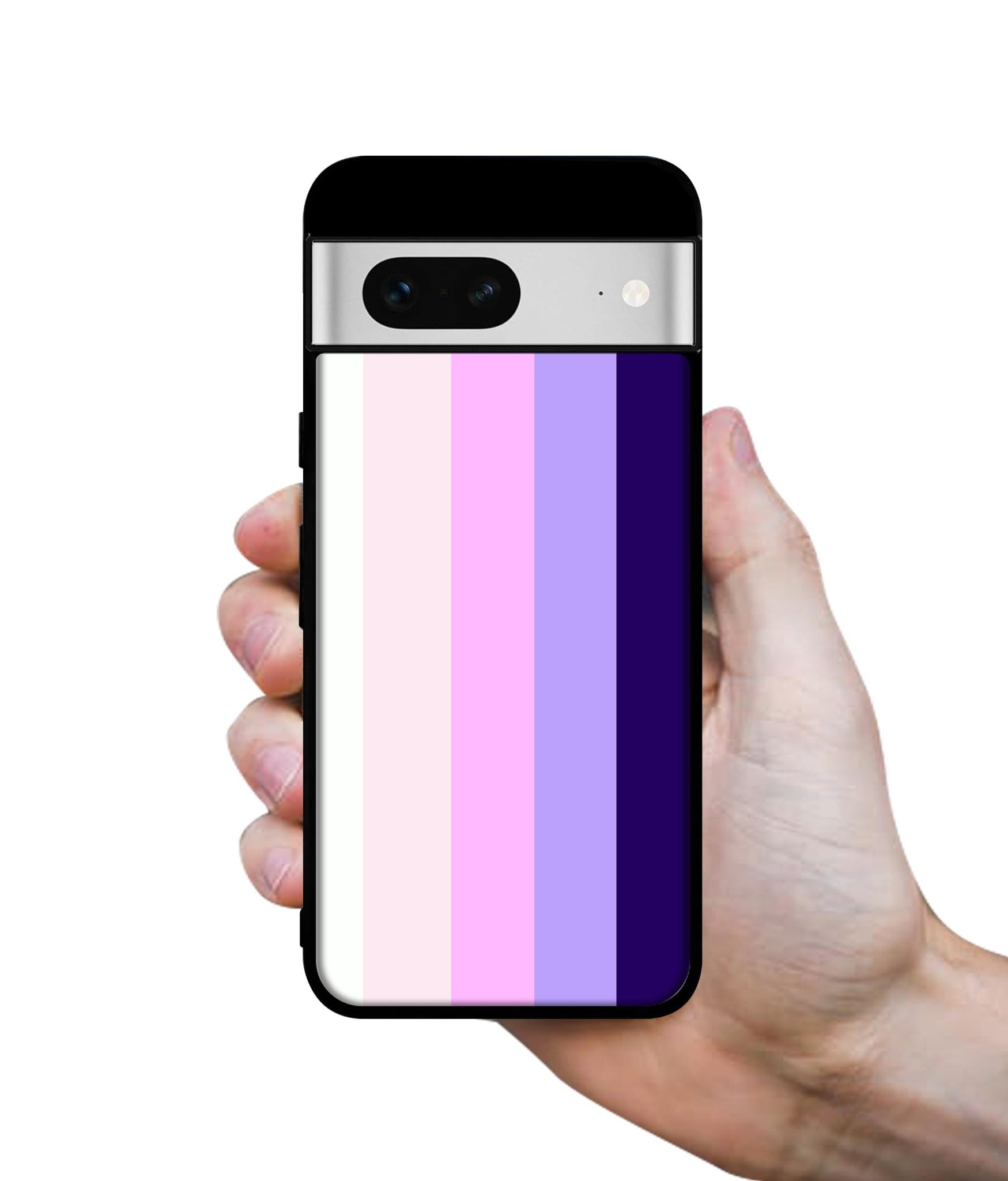 Pink and Purple Lines Designer 2D Printed Back Case Cover for Google Pixel 7 5G