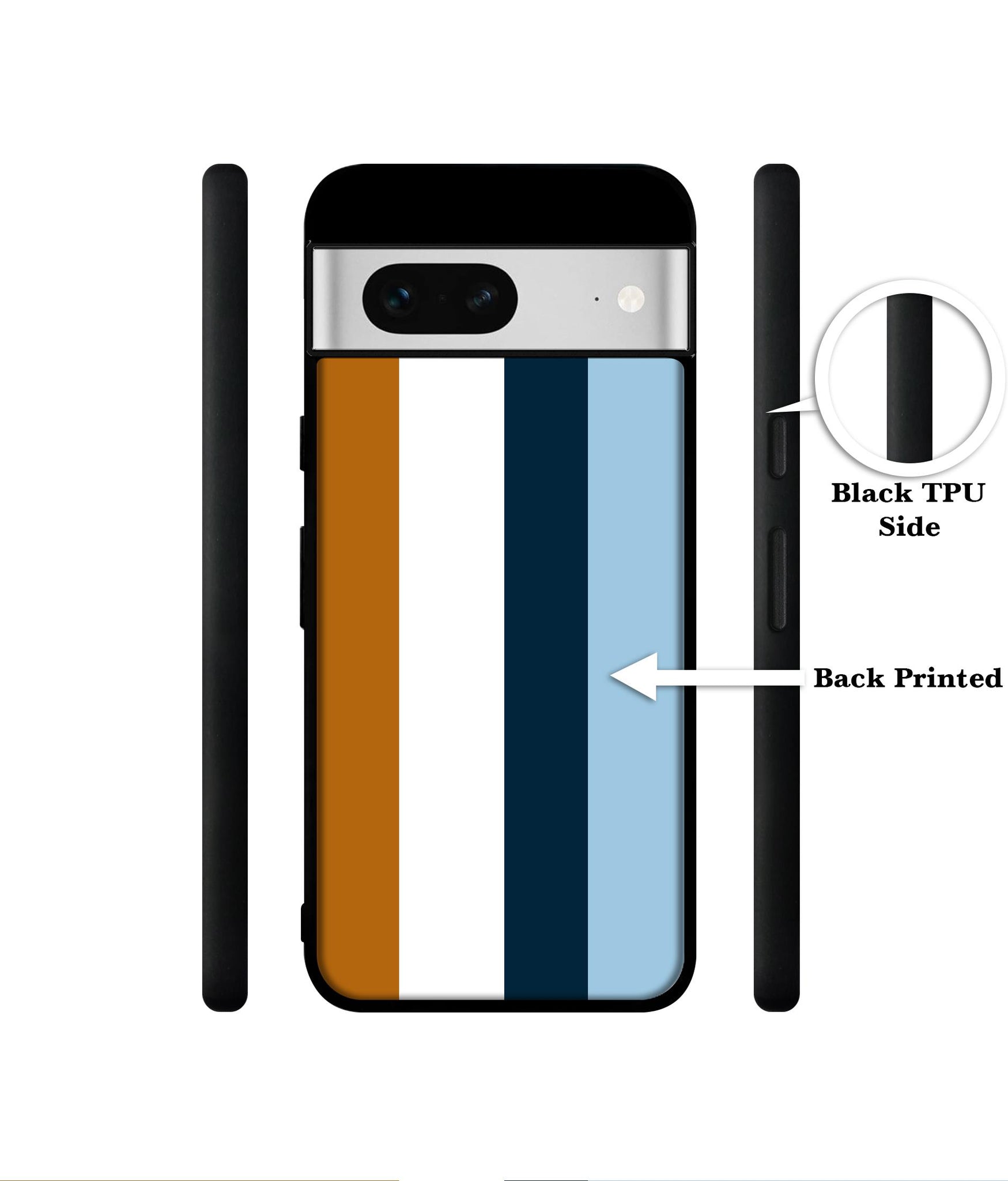 Color Stripes Designer 2D Printed Back Case Cover for Google Pixel 7 5G