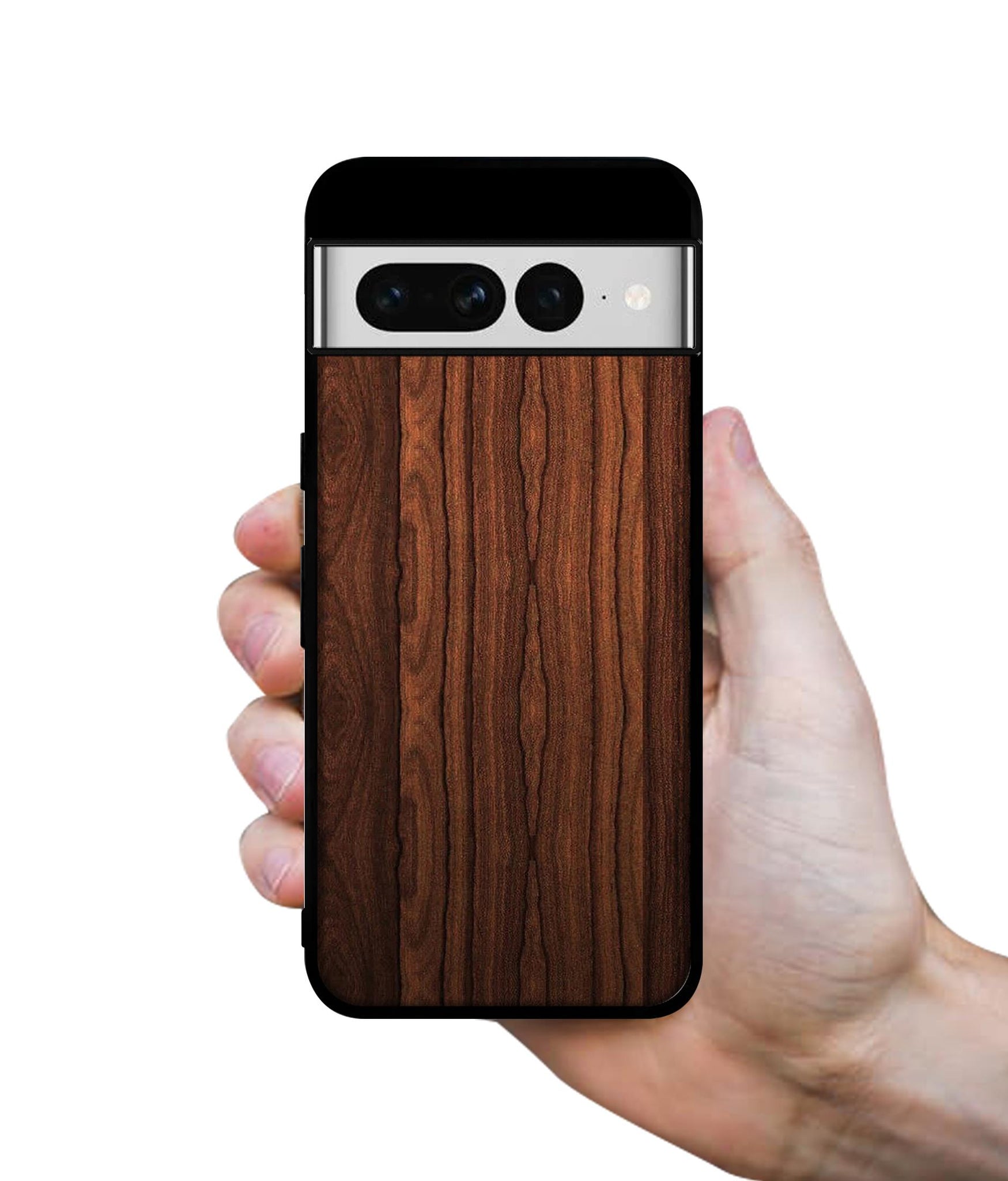 Brown Wooden Texture Designer 2D Printed Back Case Cover for Google Pixel 7 Pro 5G