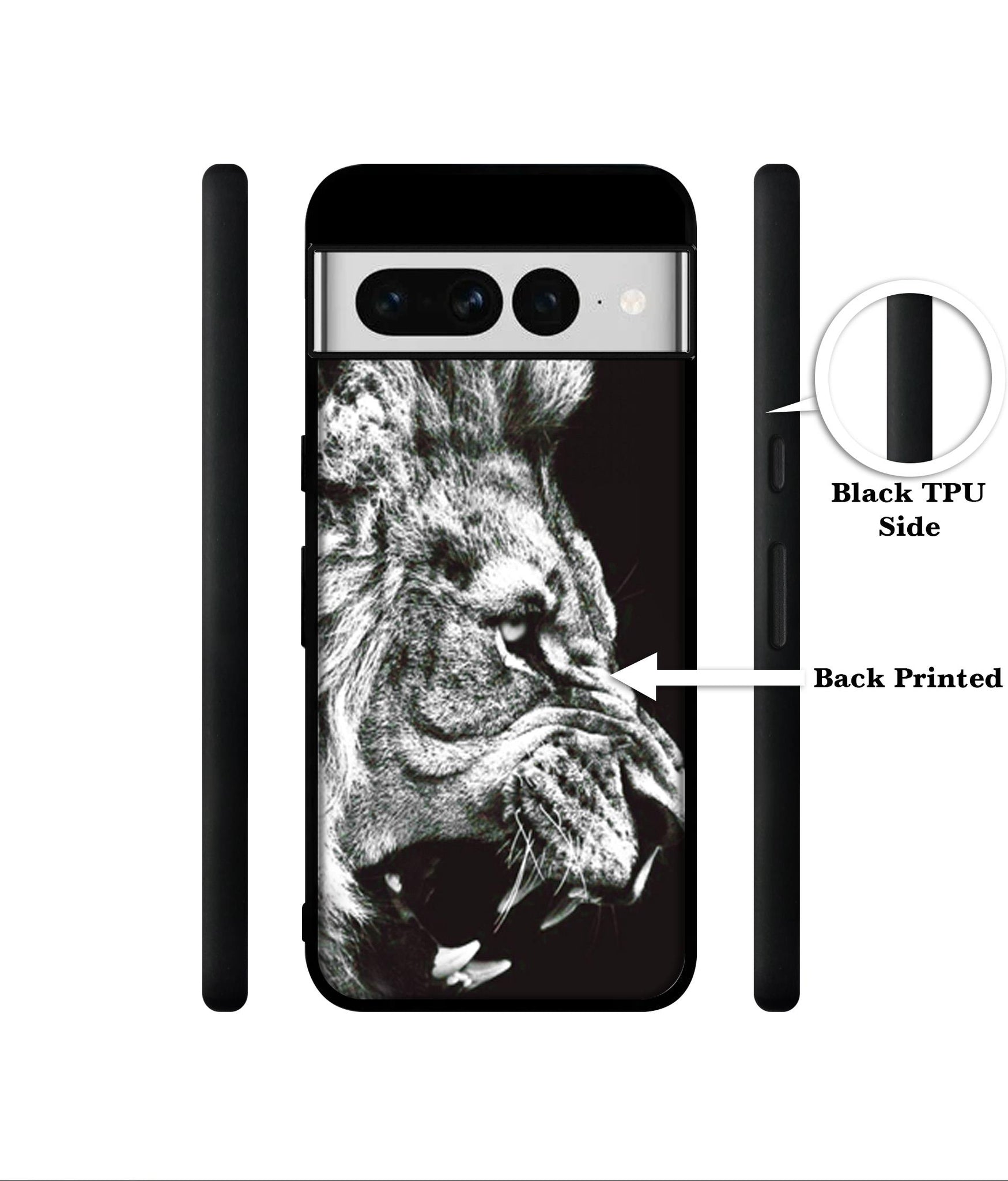 Angry Lion Designer 2D Printed Back Case Cover for Google Pixel 7 Pro 5G