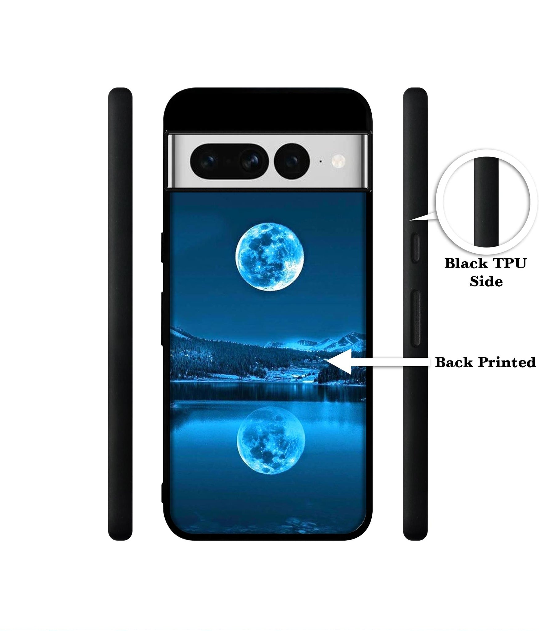 Awesome Moon Designer 2D Printed Back Case Cover for Google Pixel 7 Pro 5G