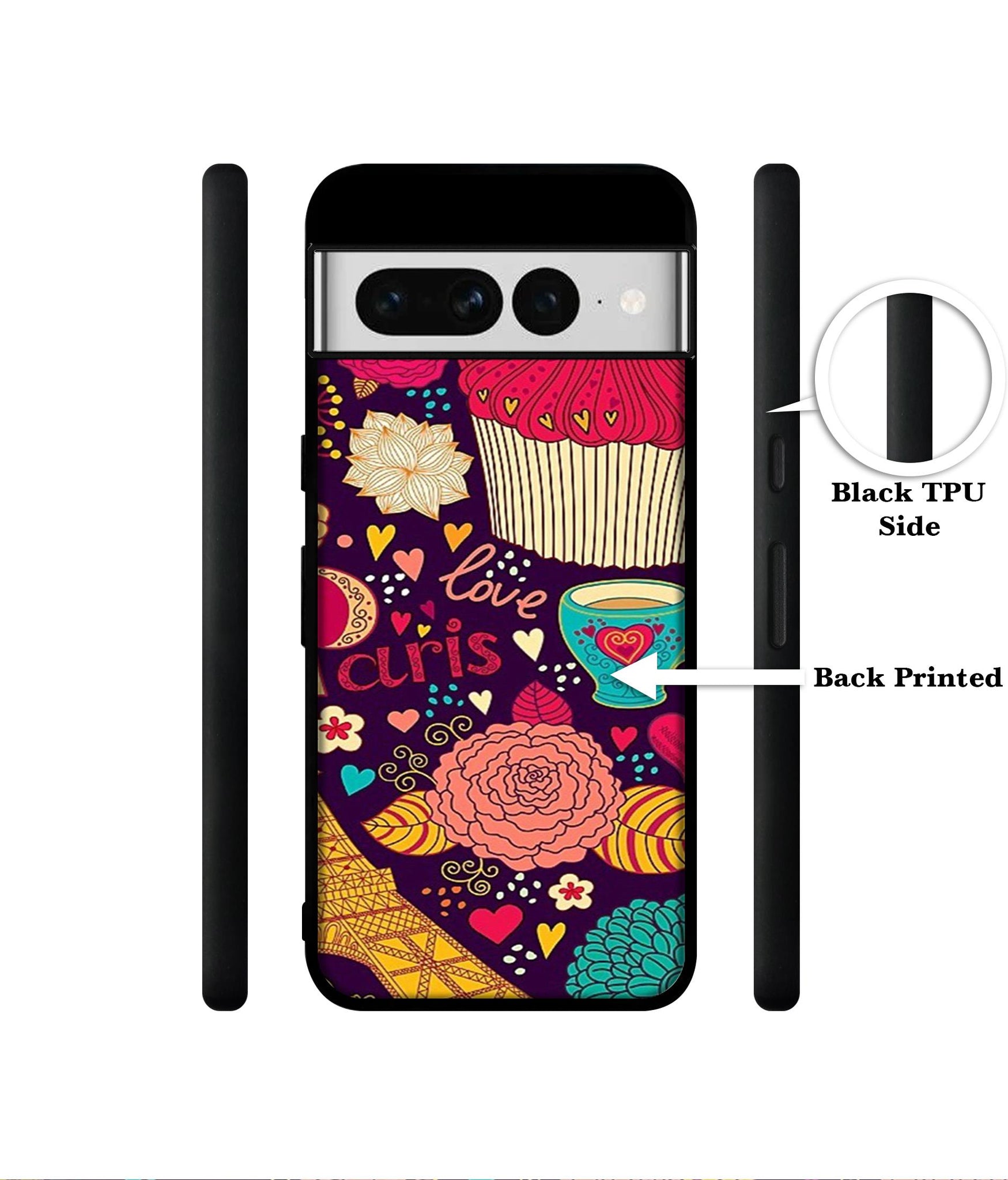 Paris Flower Love Designer 2D Printed Back Case Cover for Google Pixel 7 Pro 5G