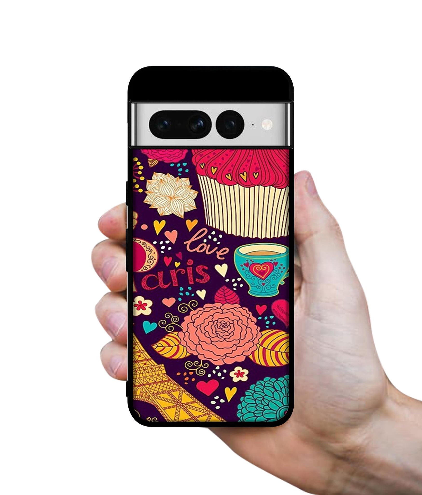 Paris Flower Love Designer 2D Printed Back Case Cover for Google Pixel 7 Pro 5G