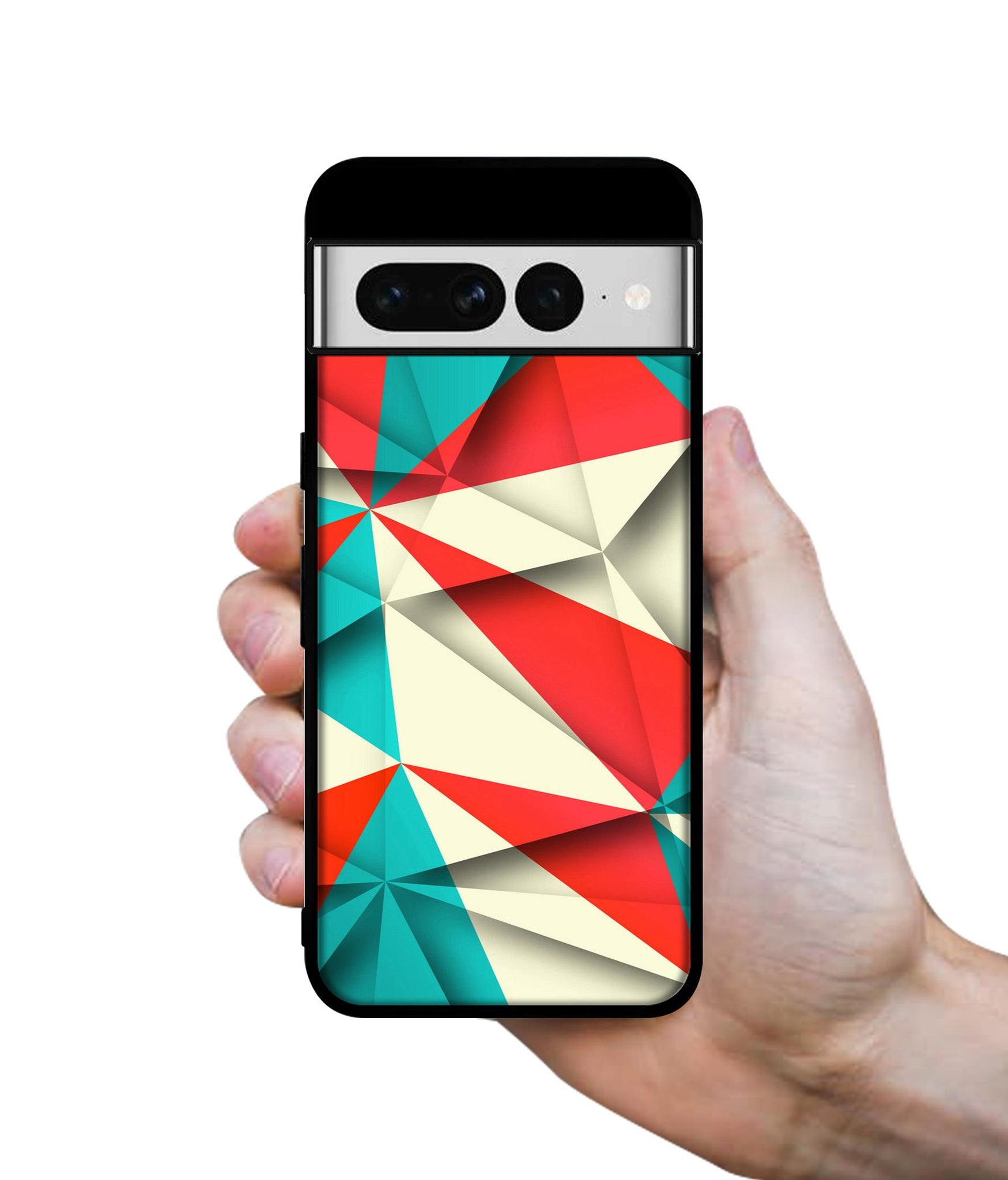 Red Blue White Pattern Designer 2D Printed Back Case Cover for Google Pixel 7 Pro 5G