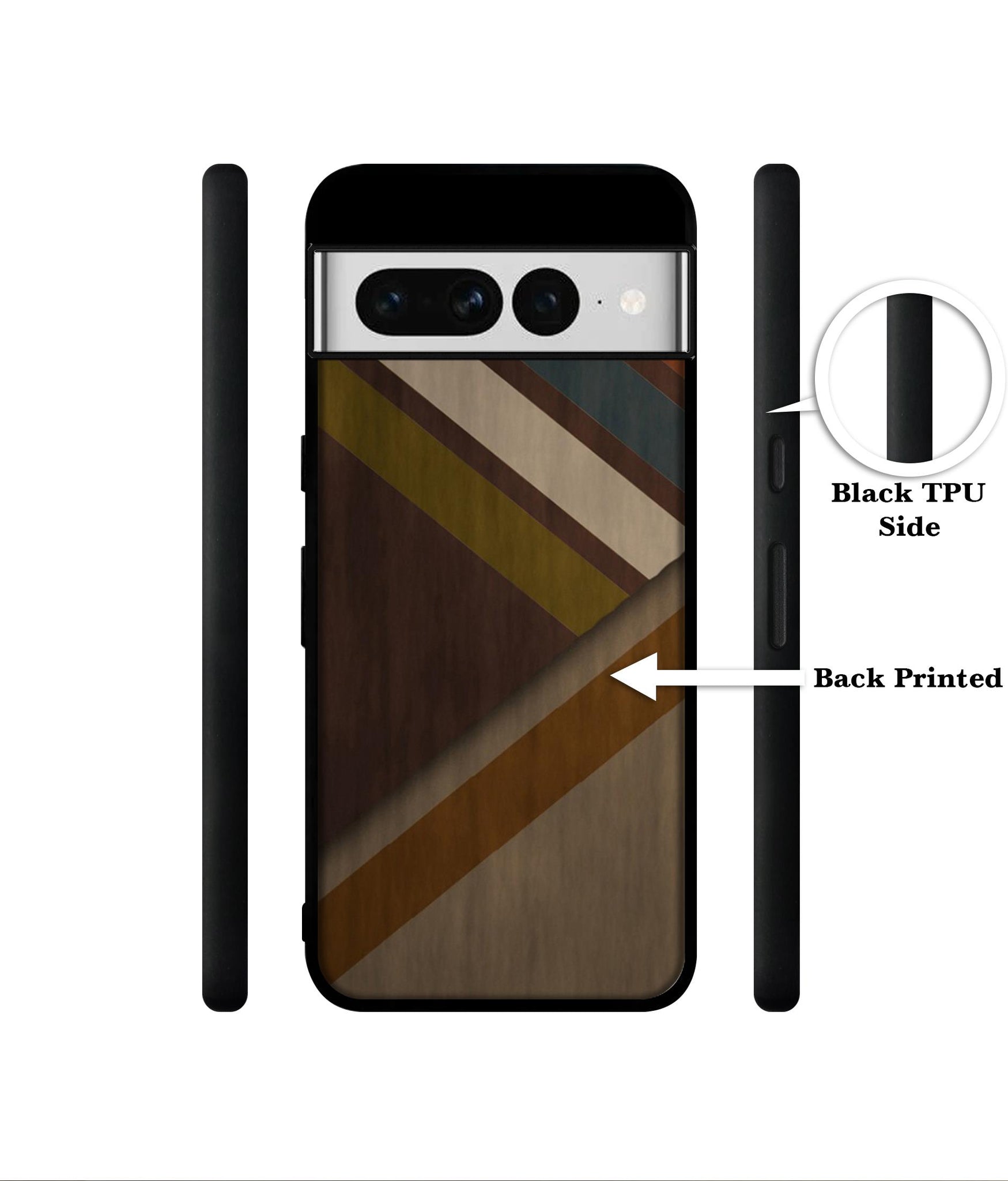 Colorful Wooden Pattern Designer 2D Printed Back Case Cover for Google Pixel 7 Pro 5G