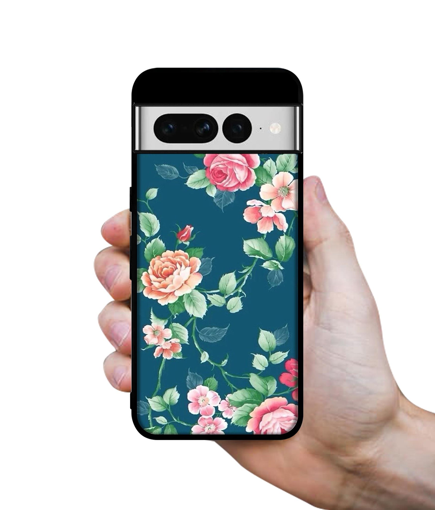 Vintage Floral Designer 2D Printed Back Case Cover for Google Pixel 7 Pro 5G