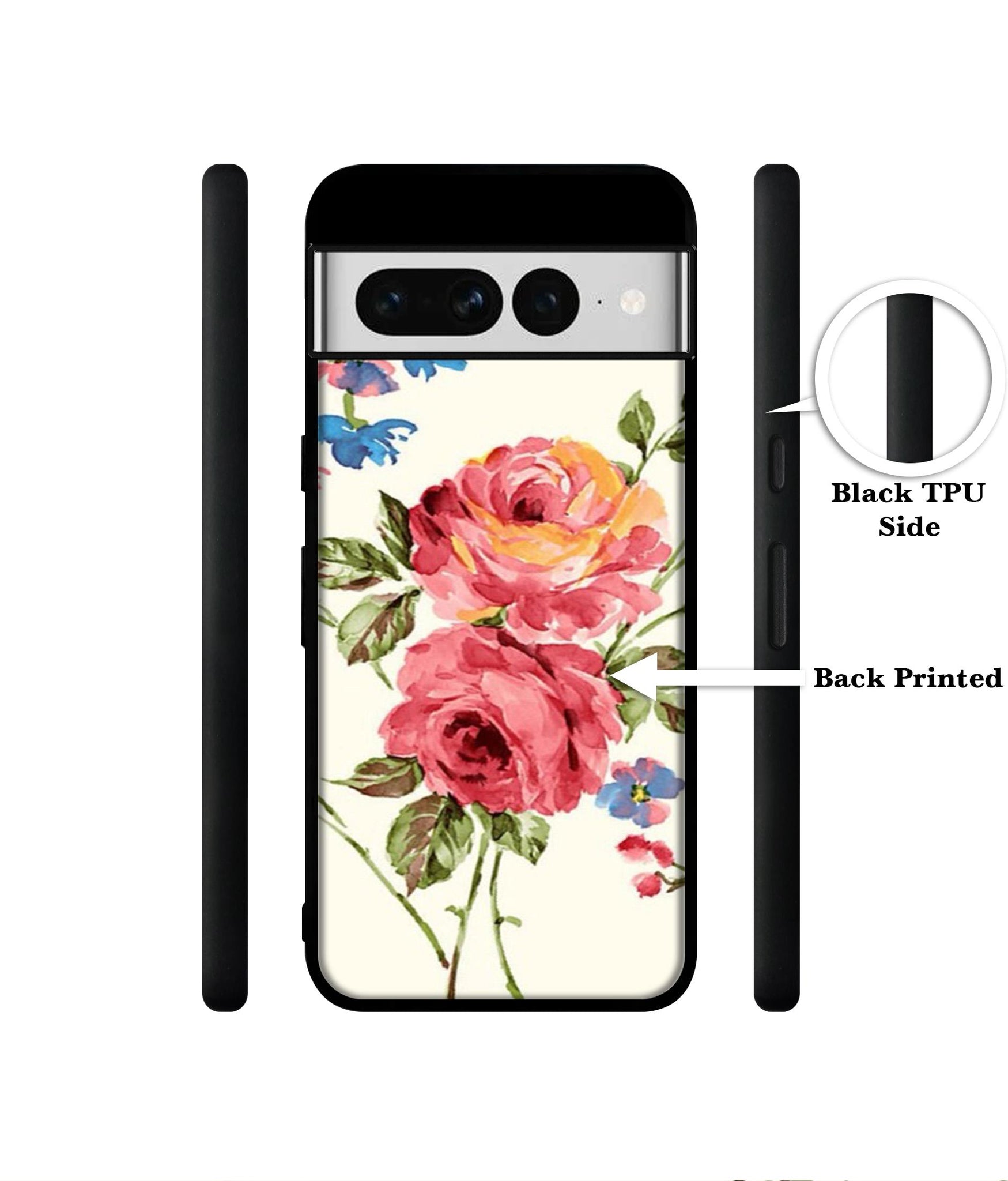 Vintage Painting Flower Designer 2D Printed Back Case Cover for Google Pixel 7 Pro 5G