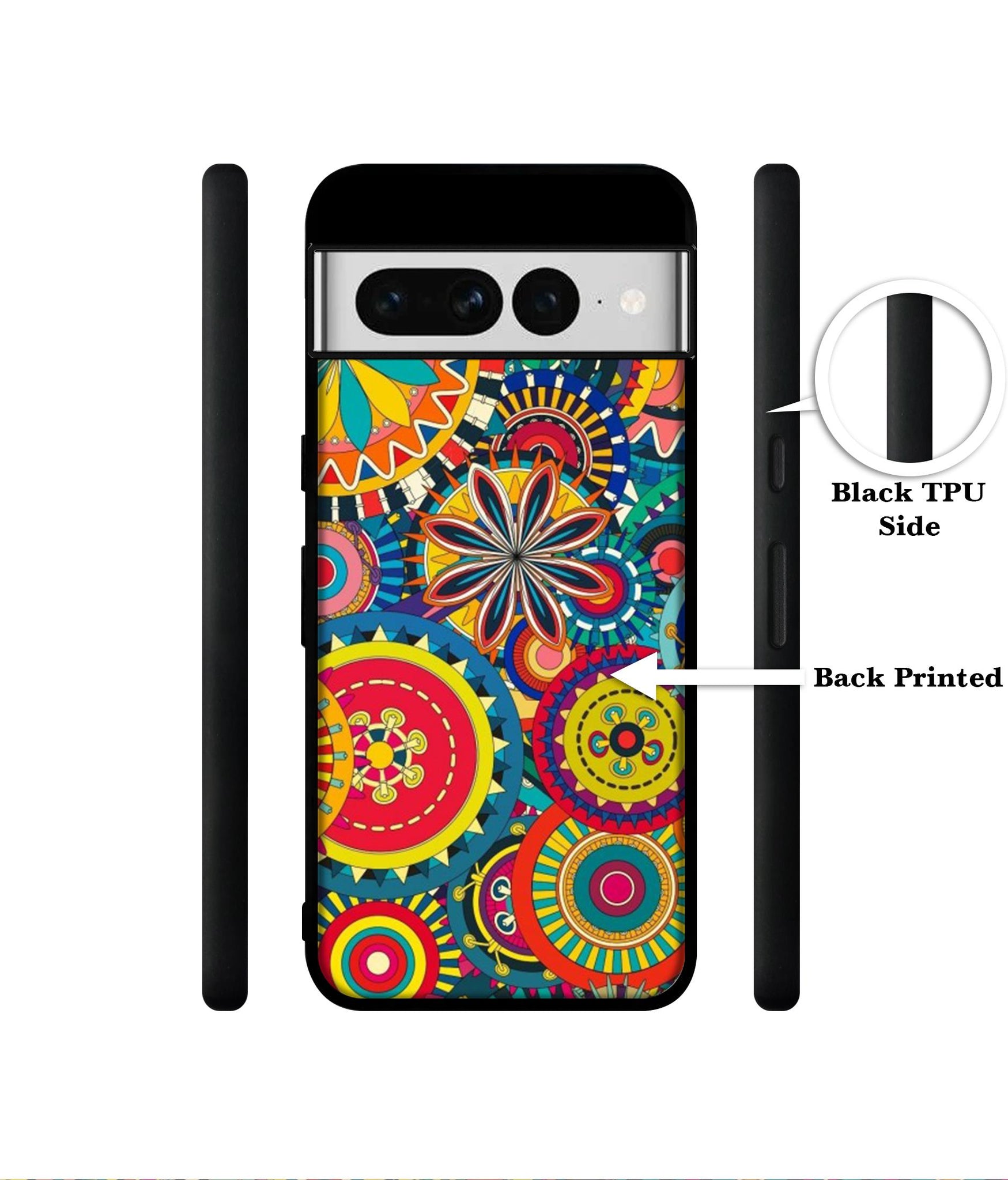Ring Pattern Print Designer 2D Printed Back Case Cover for Google Pixel 7 Pro 5G