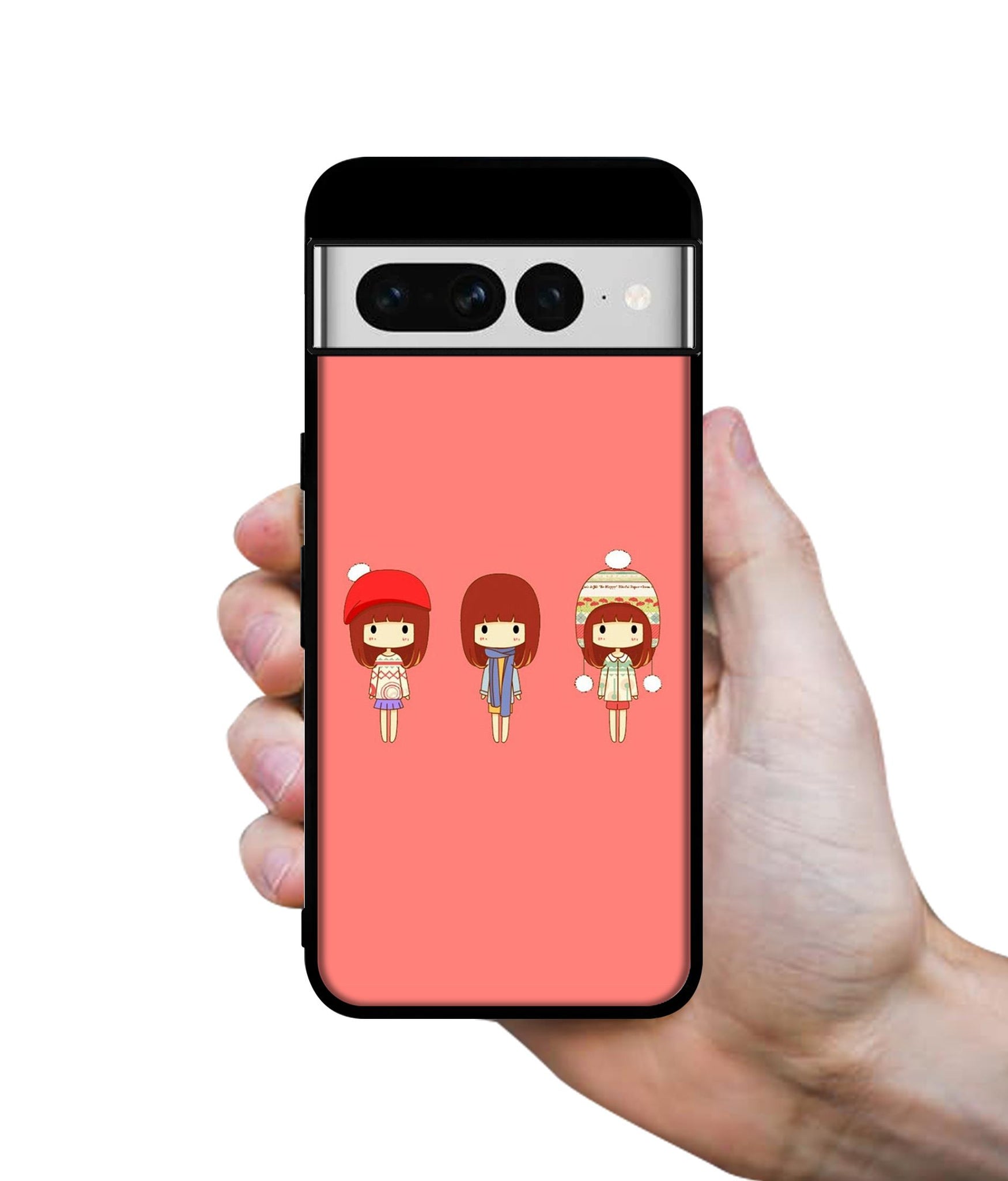 Cute Girls Designer 2D Printed Back Case Cover for Google Pixel 7 Pro 5G