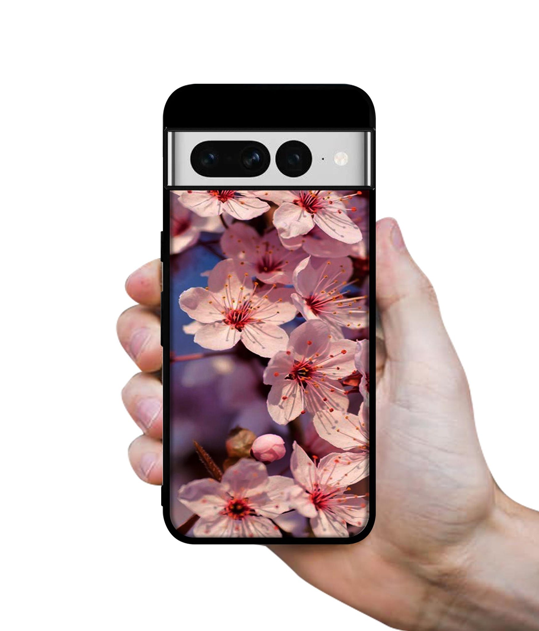 Pink Flowers Pattern Designer 2D Printed Back Case Cover for Google Pixel 7 Pro 5G