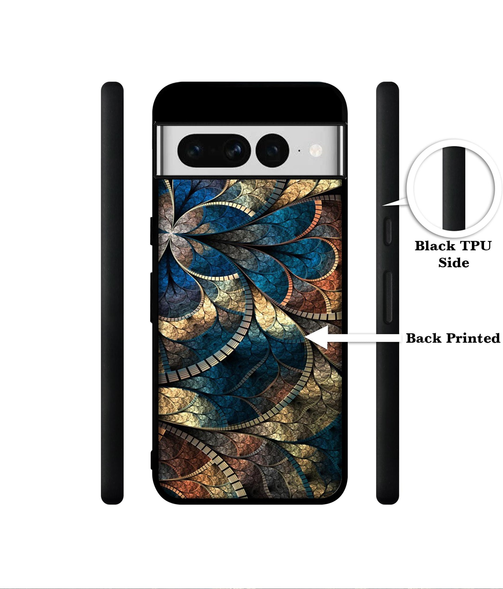 Fractional Pattern Designer 2D Printed Back Case Cover for Google Pixel 7 Pro 5G