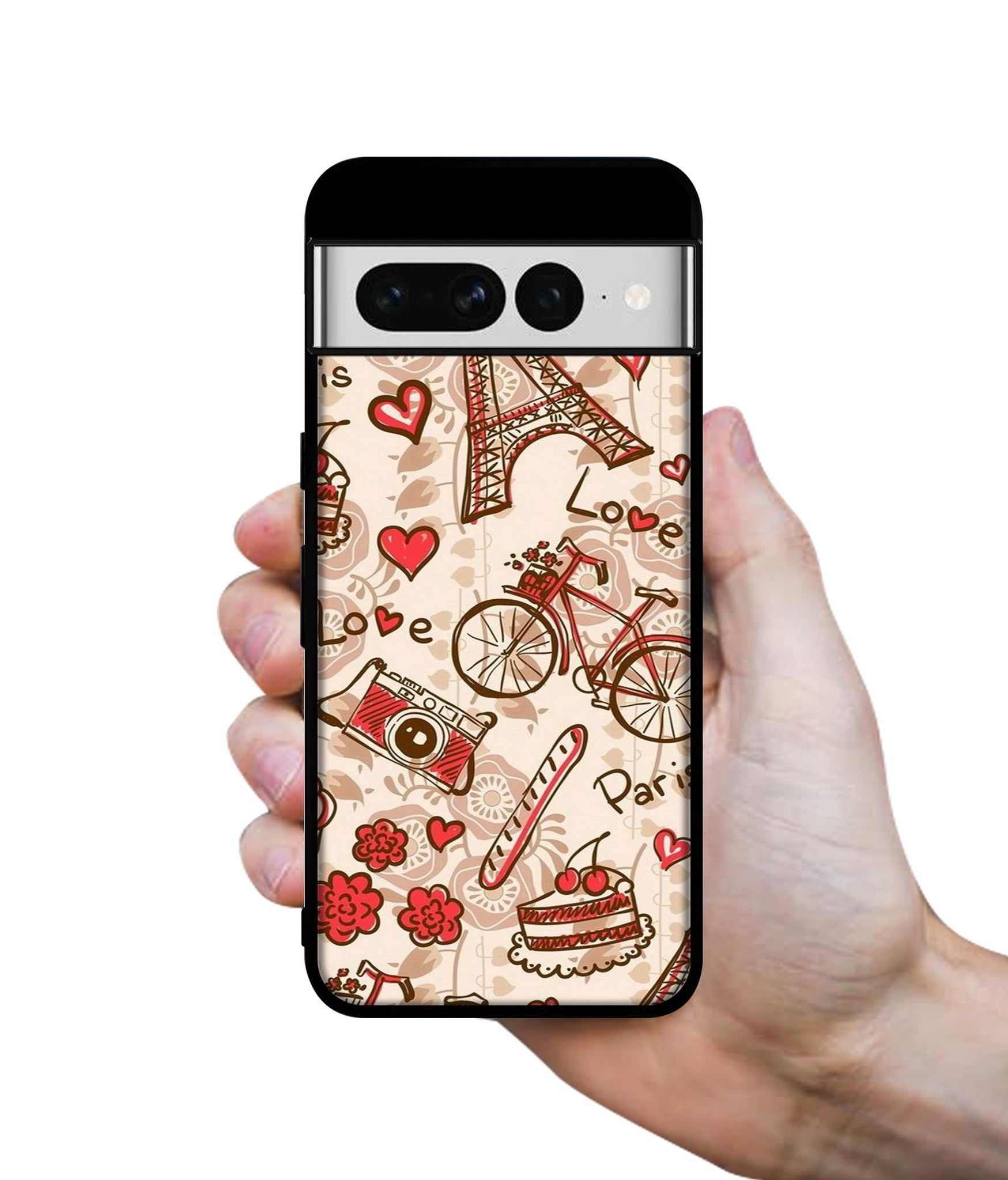 Vintage Paris Designer 2D Printed Back Case Cover for Google Pixel 7 Pro 5G