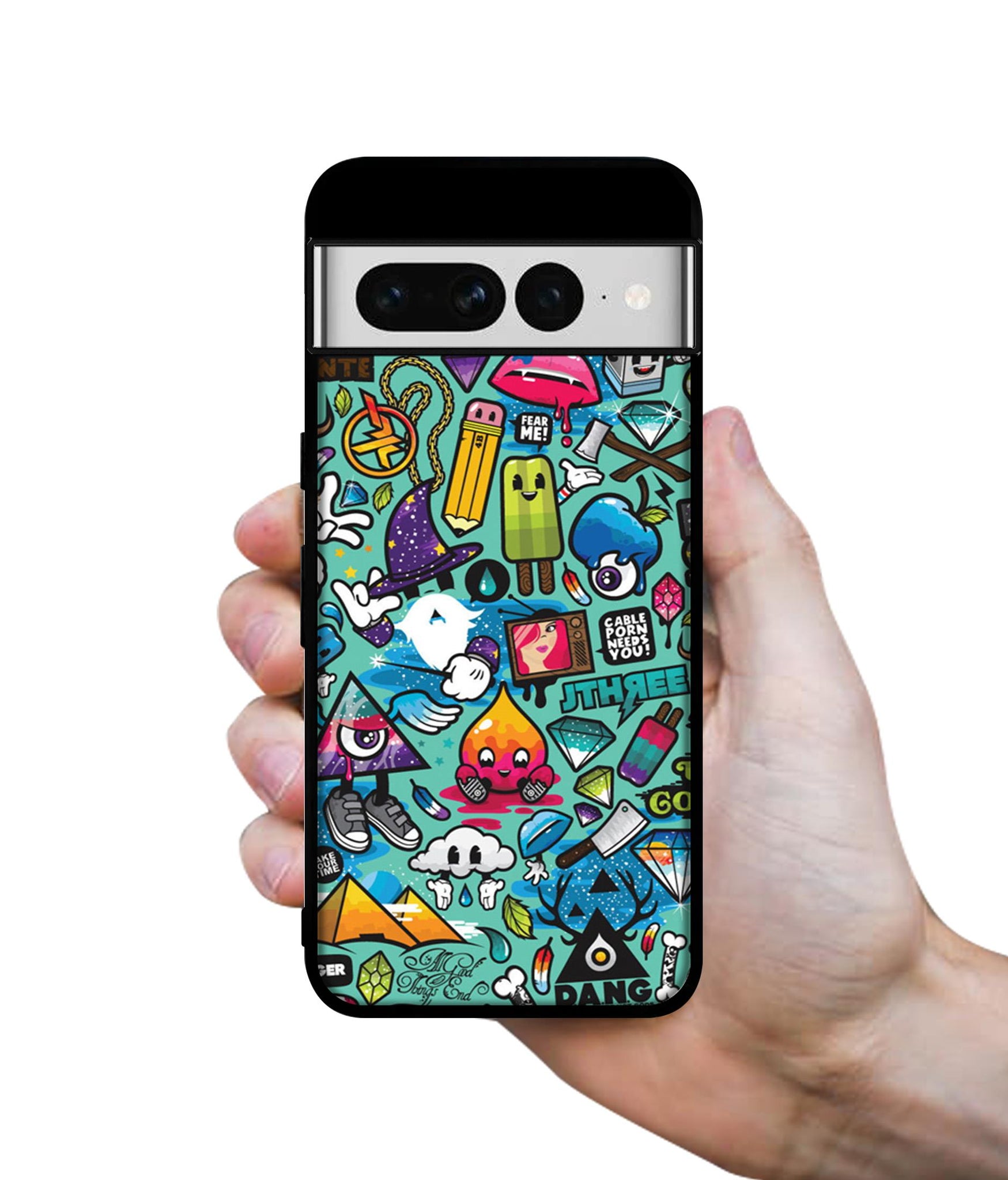 Crazy Designer 2D Printed Back Case Cover for Google Pixel 7 Pro 5G