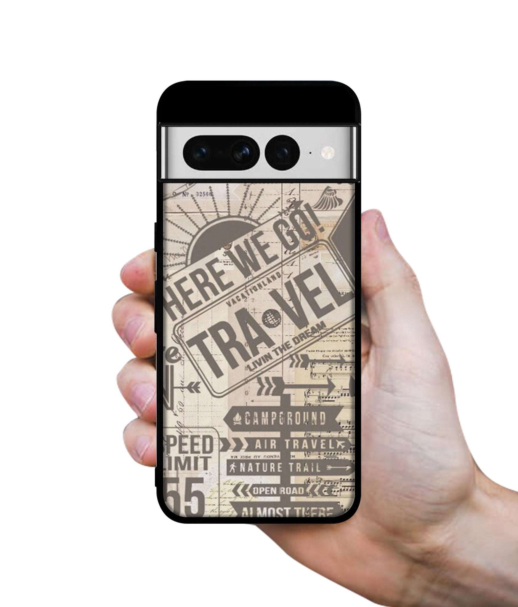 Travel Designer 2D Printed Back Case Cover for Google Pixel 7 Pro 5G