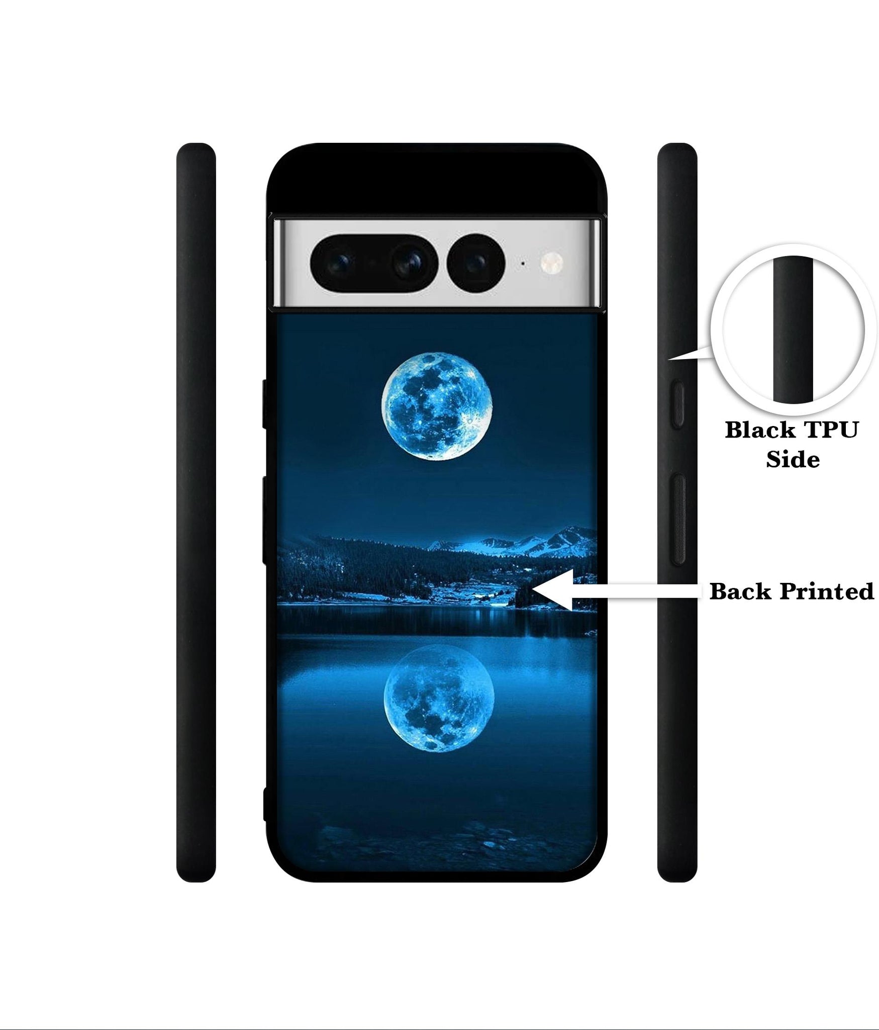 Moon Pattern Print Designer 2D Printed Back Case Cover for Google Pixel 7 Pro 5G