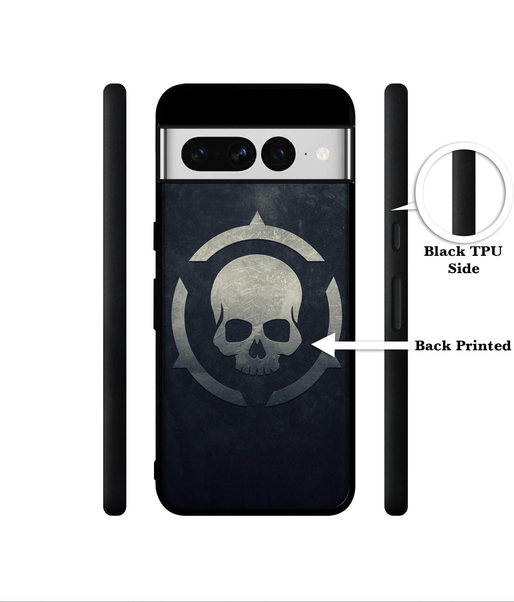 Skull Pattern Print Designer 2D Printed Back Case Cover for Google Pixel 7 Pro 5G