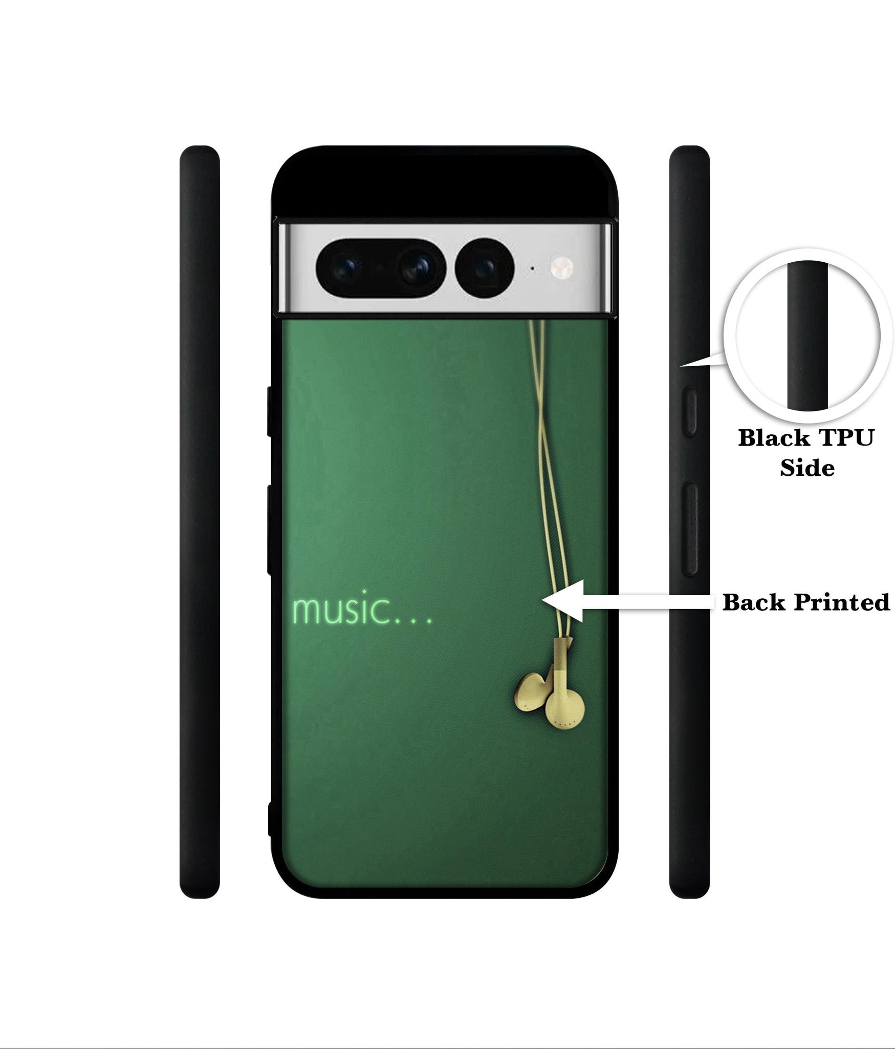 Headphone Music Designer 2D Printed Back Case Cover for Google Pixel 7 Pro 5G