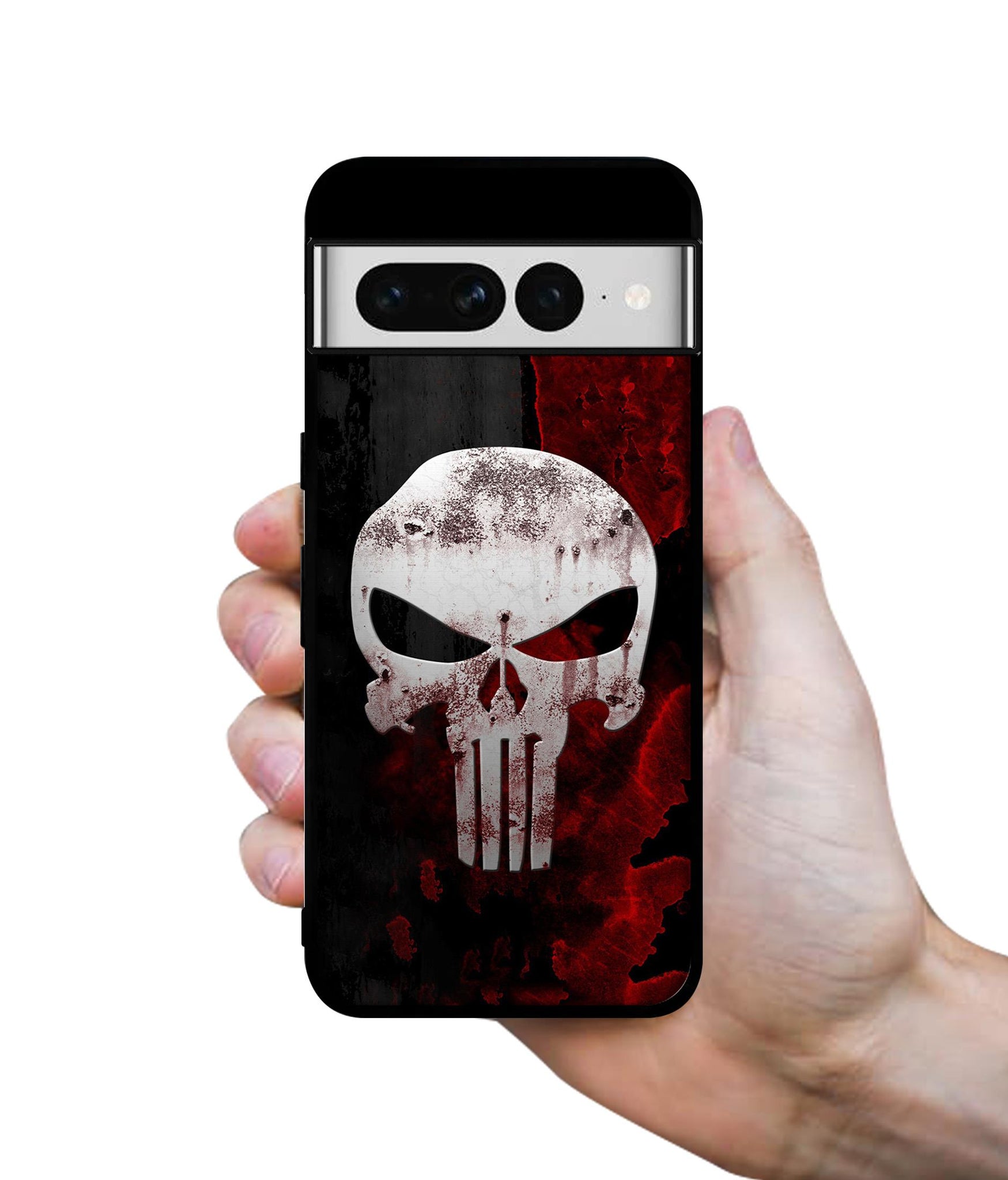 Punisher Skull Designer 2D Printed Back Case Cover for Google Pixel 7 Pro 5G