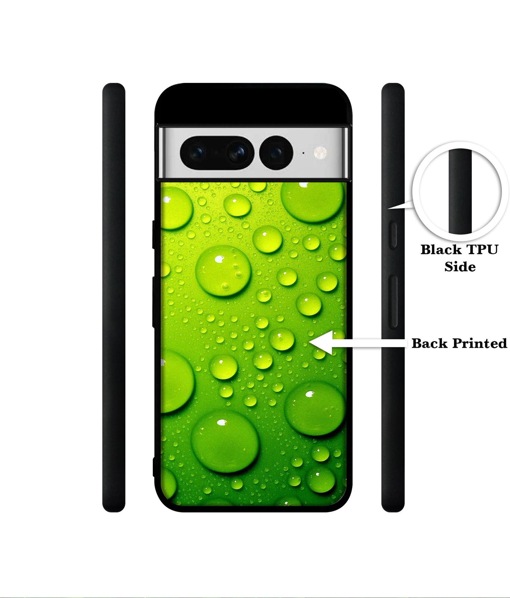 Green Bubbles Designer 2D Printed Back Case Cover for Google Pixel 7 Pro 5G