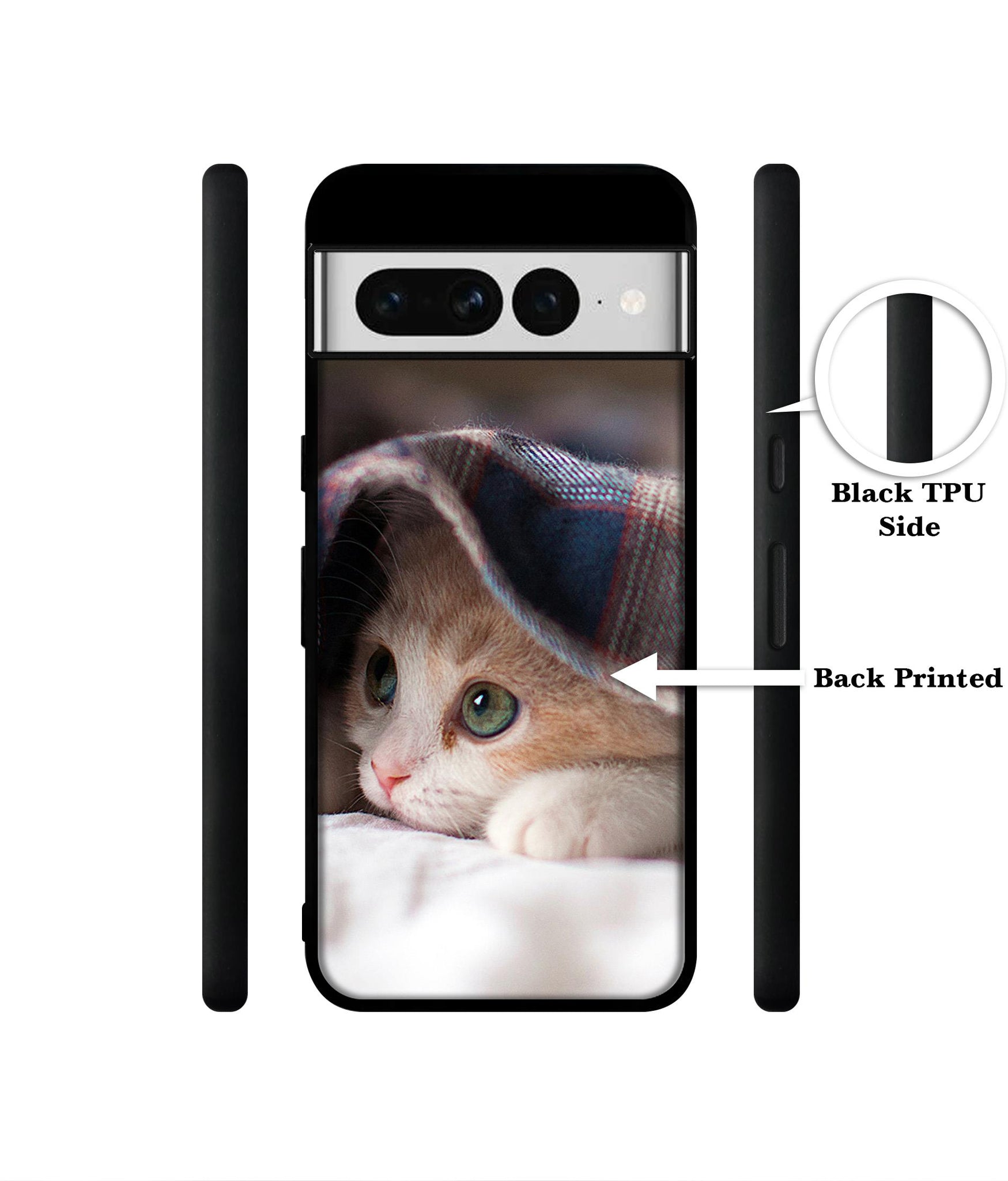 Sleepy Kitten Designer 2D Printed Back Case Cover for Google Pixel 7 Pro 5G