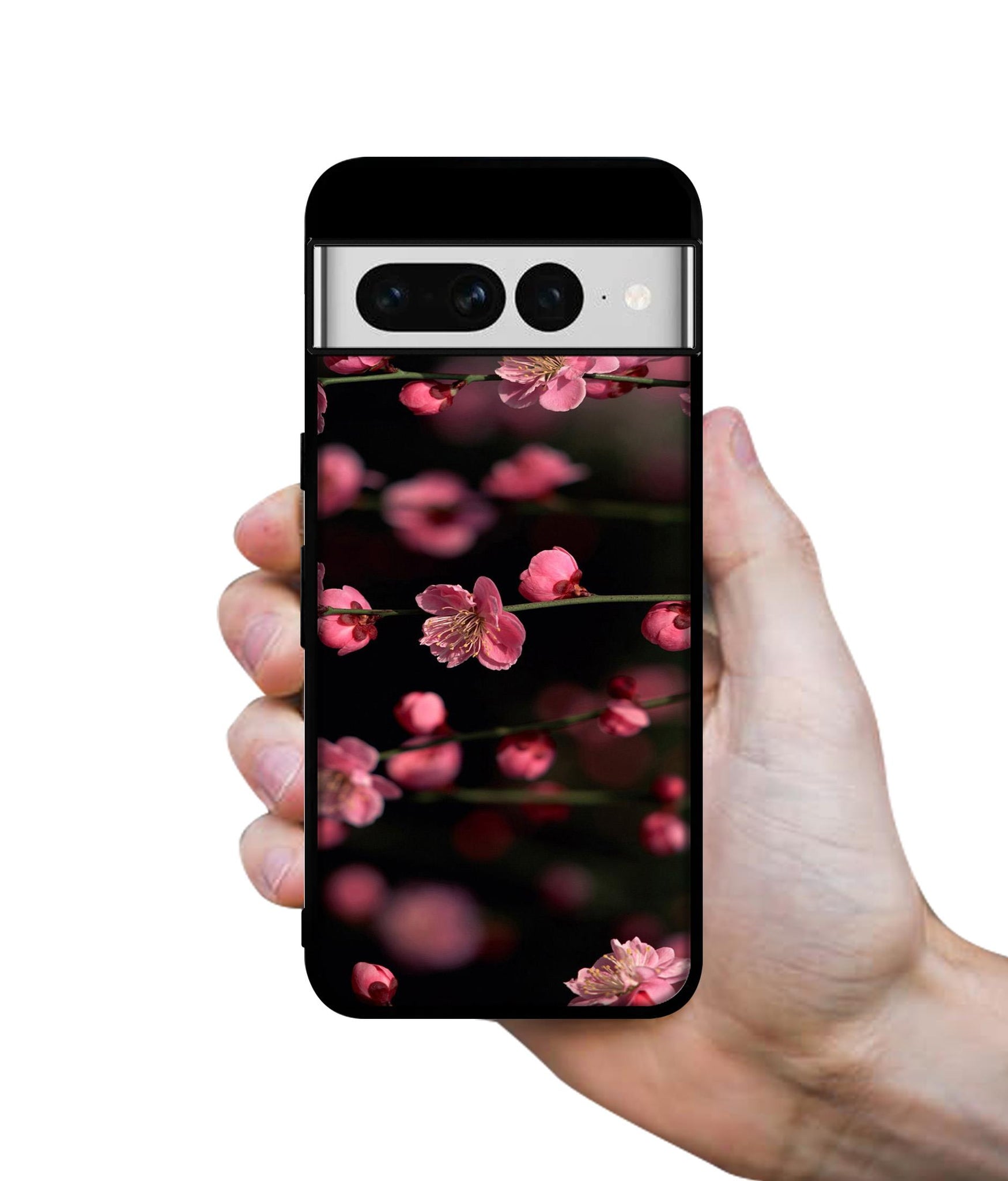 Pink Flowers Designer 2D Printed Back Case Cover for Google Pixel 7 Pro 5G
