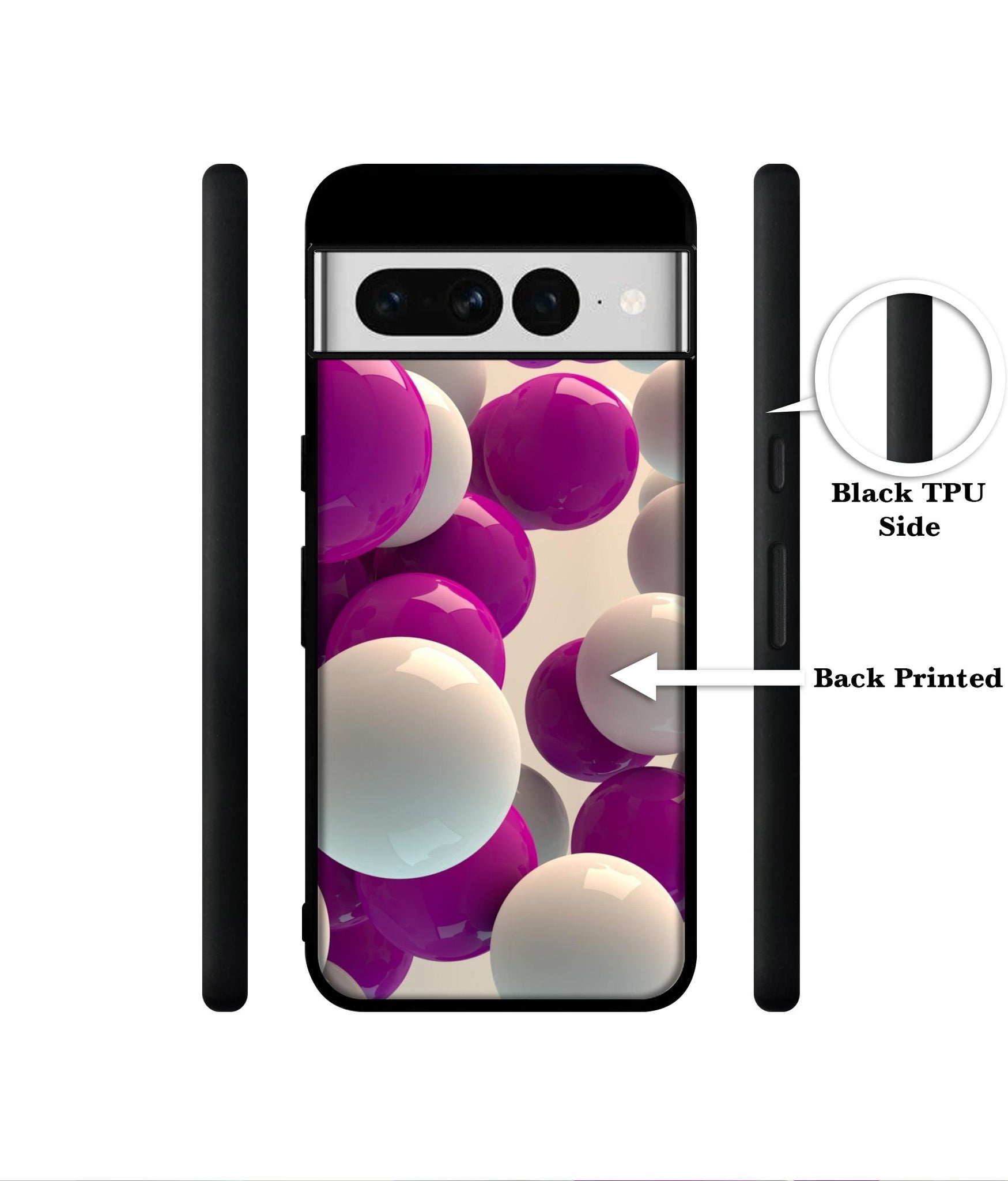 3D Balloons Designer 2D Printed Back Case Cover for Google Pixel 7 Pro 5G