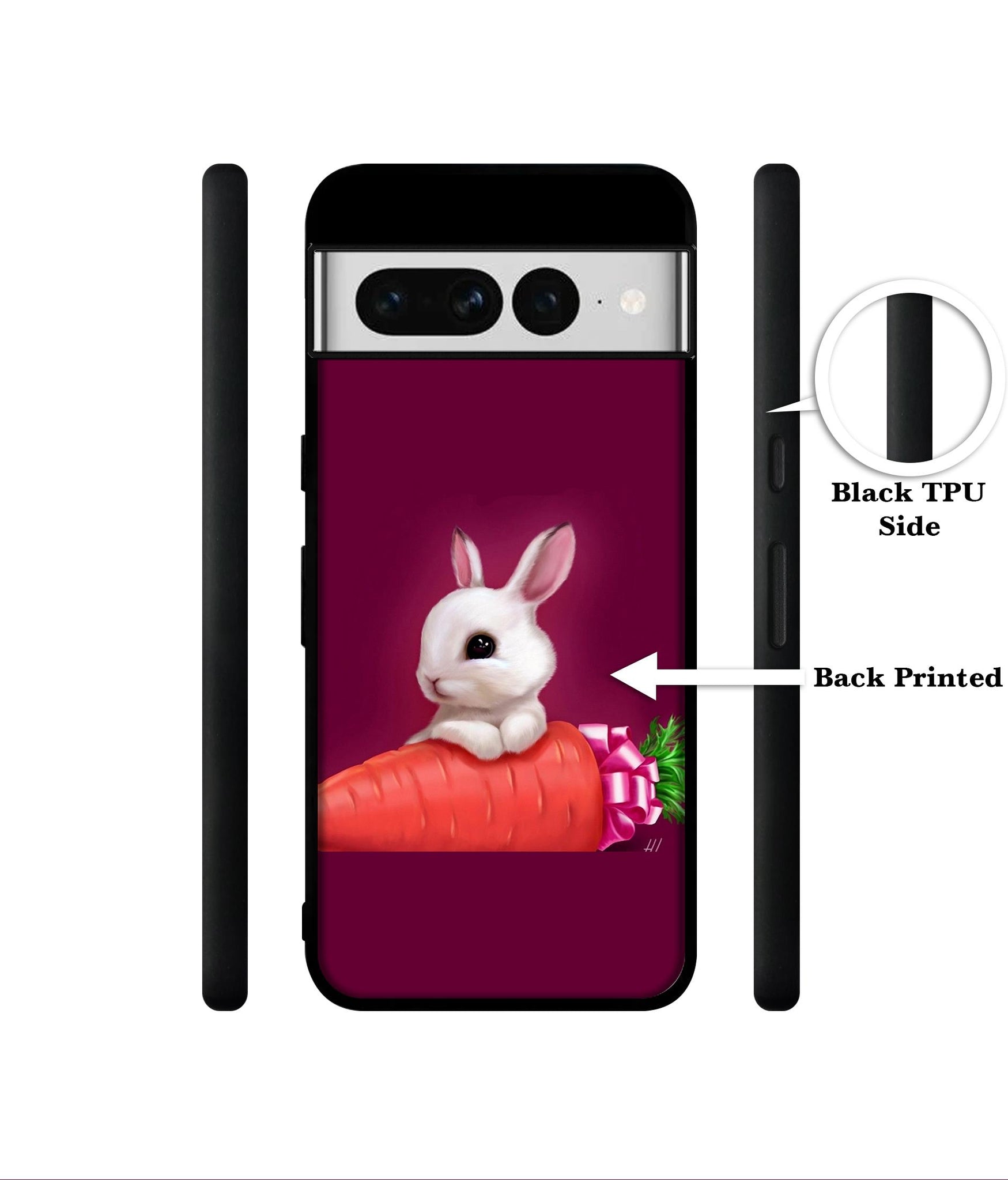 Bunny With Carrot Designer 2D Printed Back Case Cover for Google Pixel 7 Pro 5G