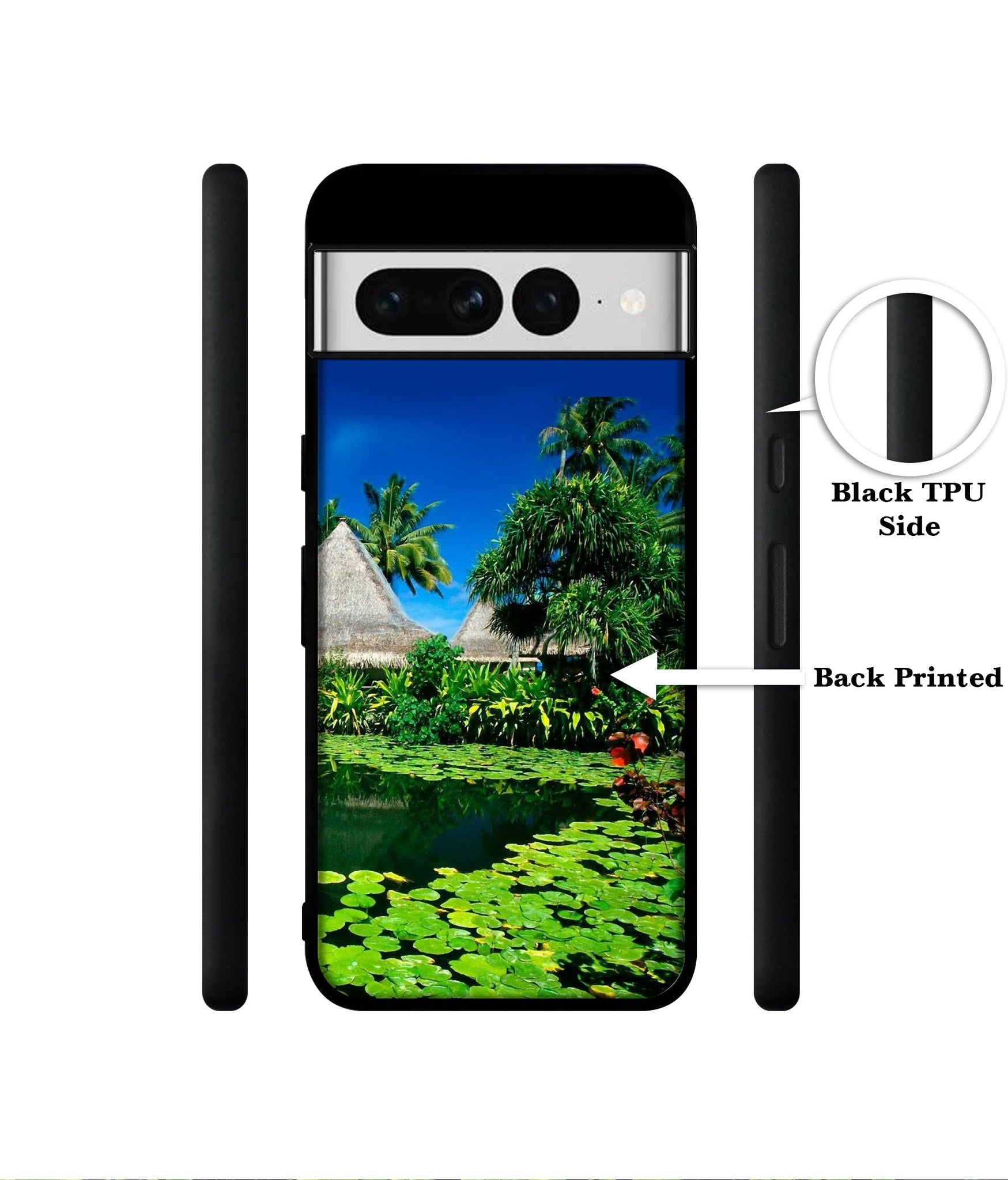 Tropics Water Designer 2D Printed Back Case Cover for Google Pixel 7 Pro 5G