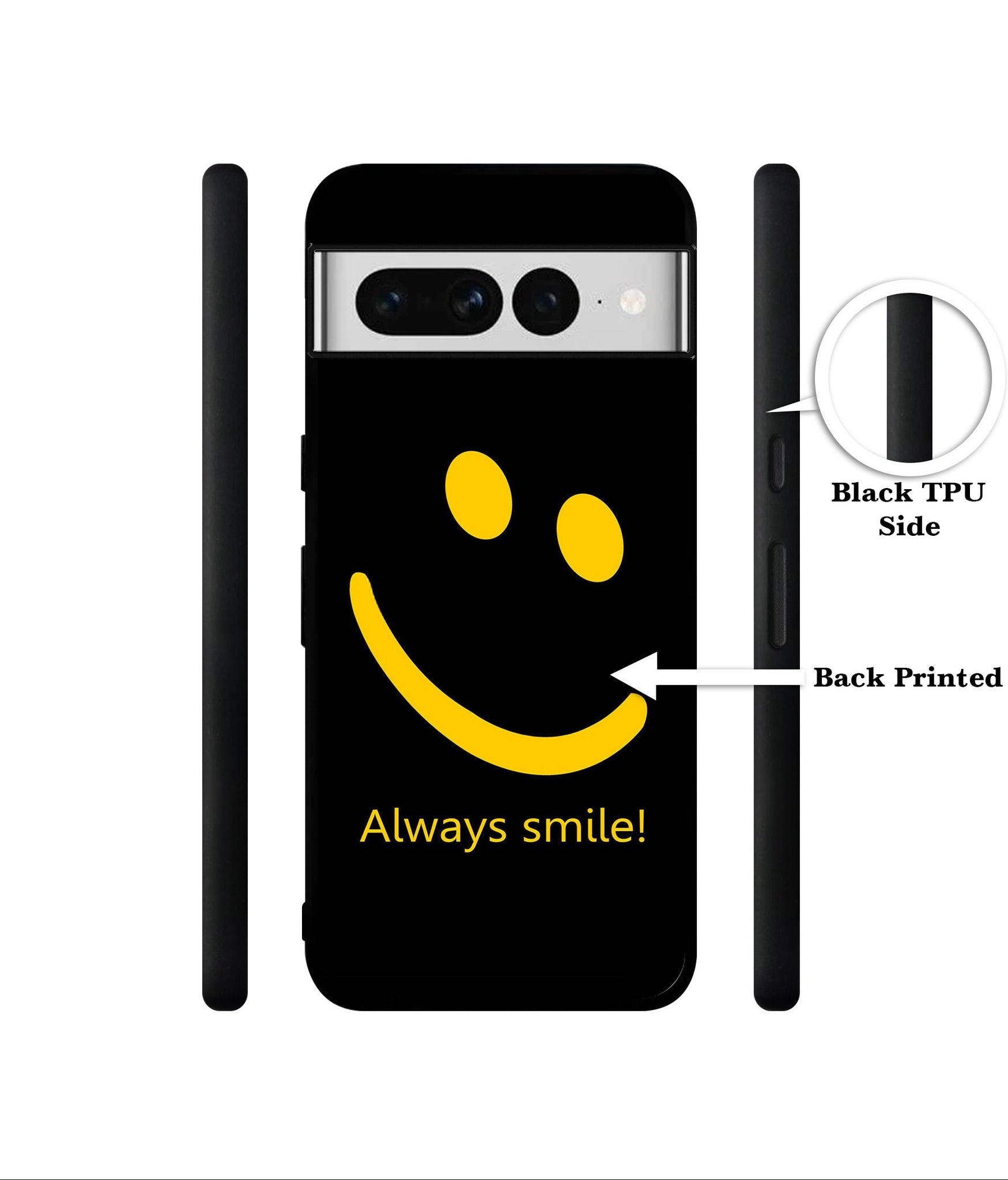 Always Smile Quote Designer 2D Printed Back Case Cover for Google Pixel 7 Pro 5G