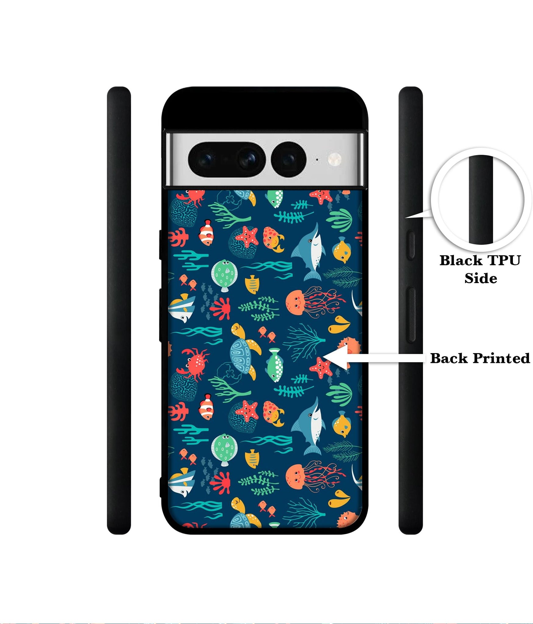 Aquarium Texture Designer 2D Printed Back Case Cover for Google Pixel 7 Pro 5G