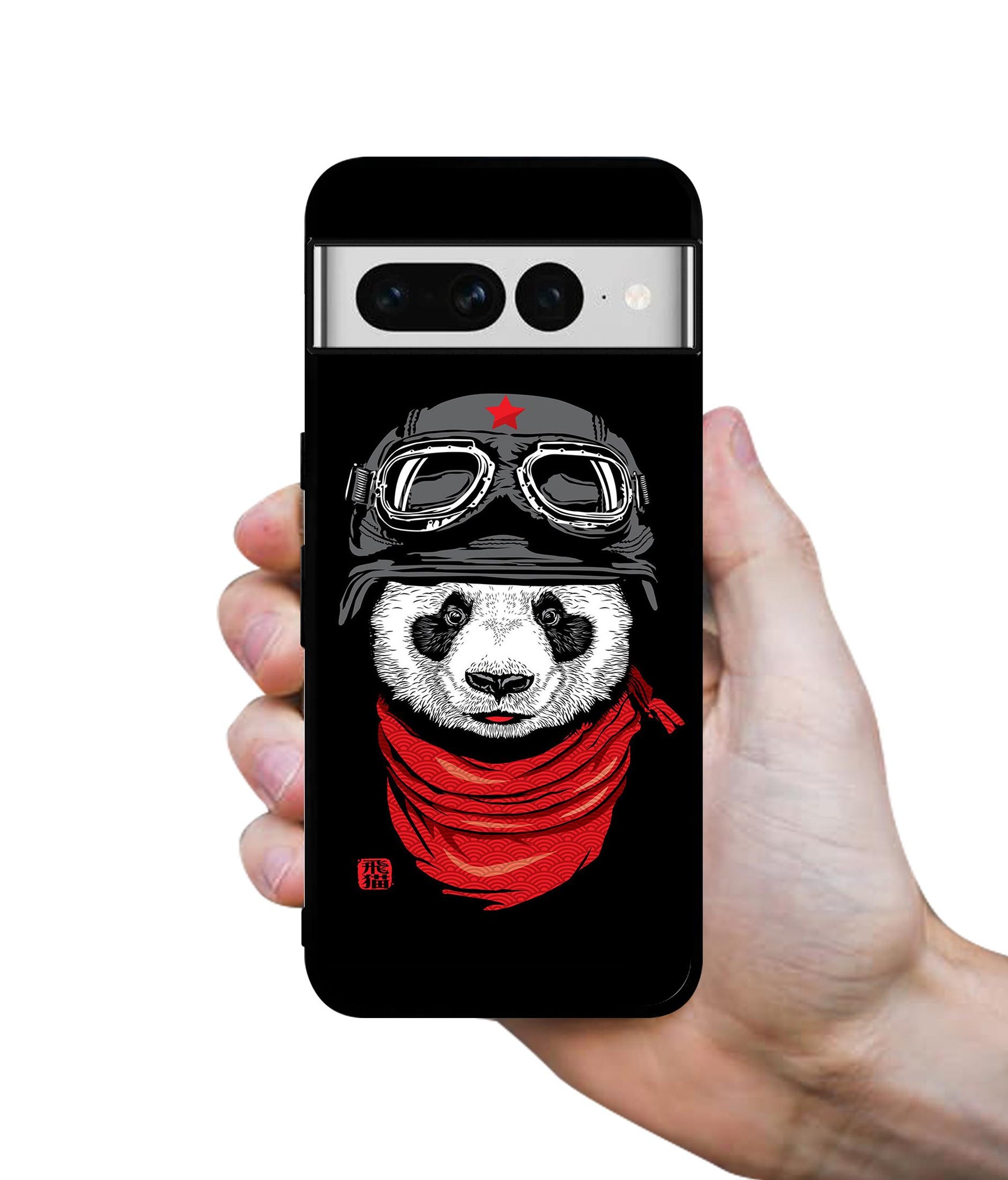 Biker Panda Designer 2D Printed Back Case Cover for Google Pixel 7 Pro 5G