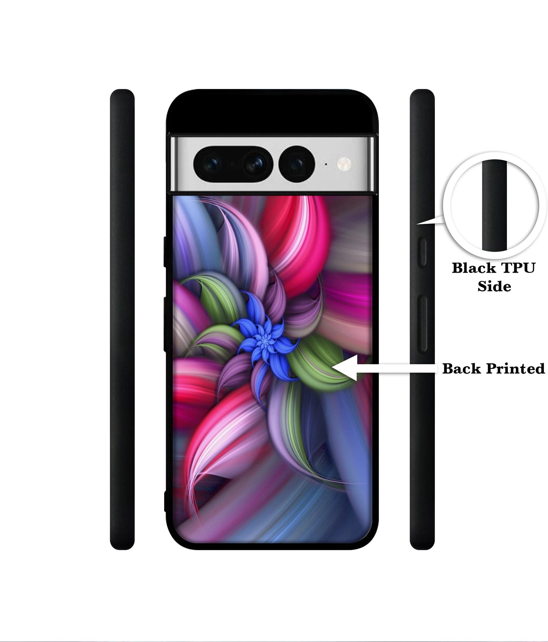 Colorful Flower Designer 2D Printed Back Case Cover for Google Pixel 7 Pro 5G