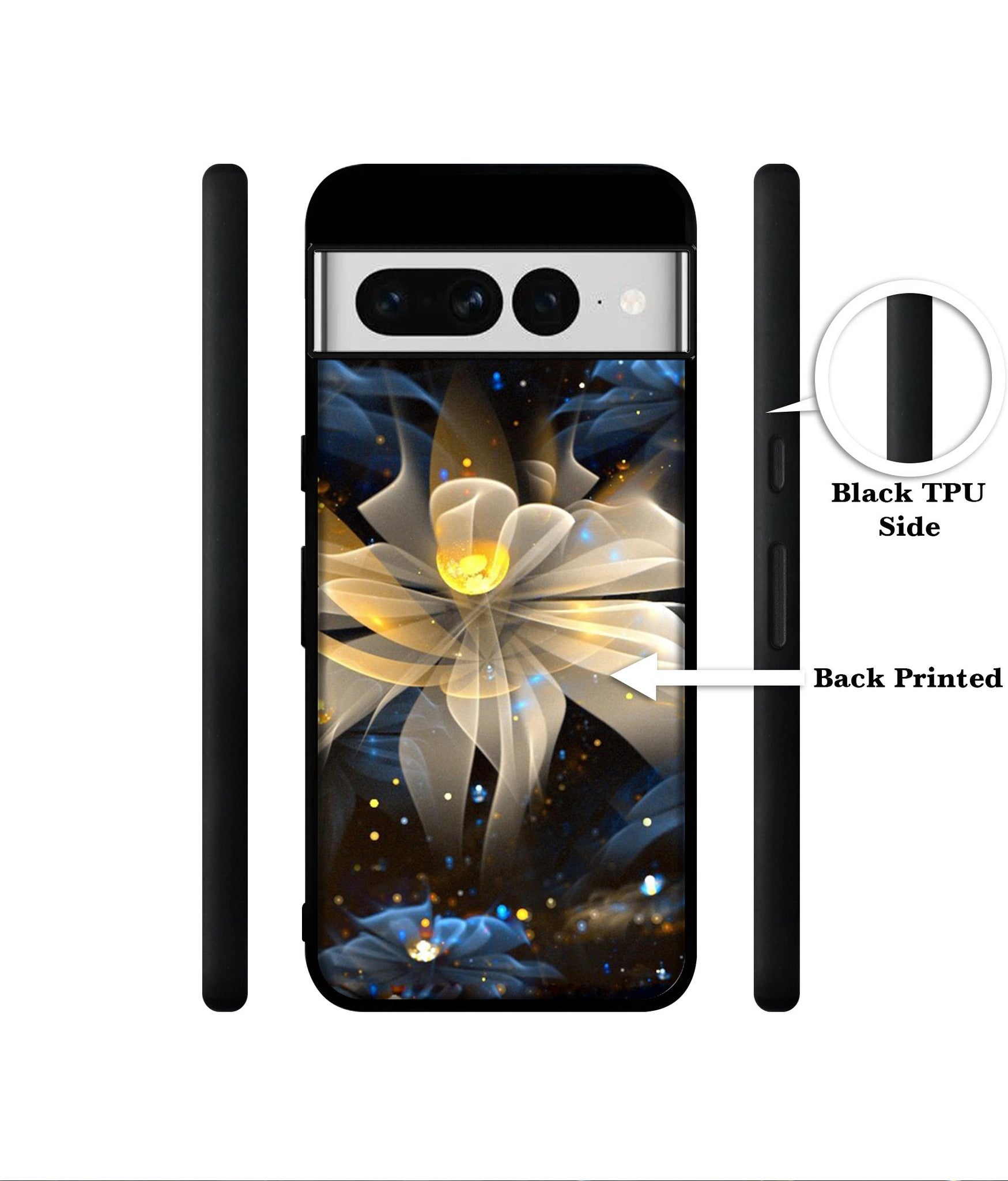 Art Flower Designer 2D Printed Back Case Cover for Google Pixel 7 Pro 5G