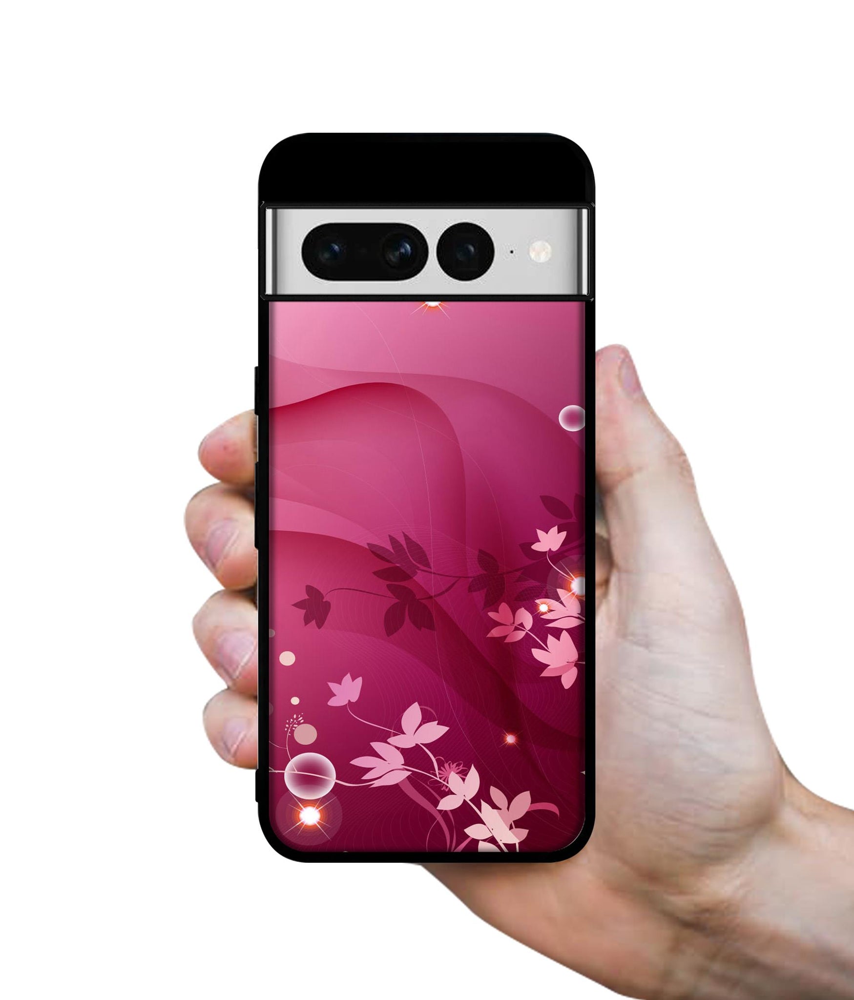 Pink Abstract Designer 2D Printed Back Case Cover for Google Pixel 7 Pro 5G