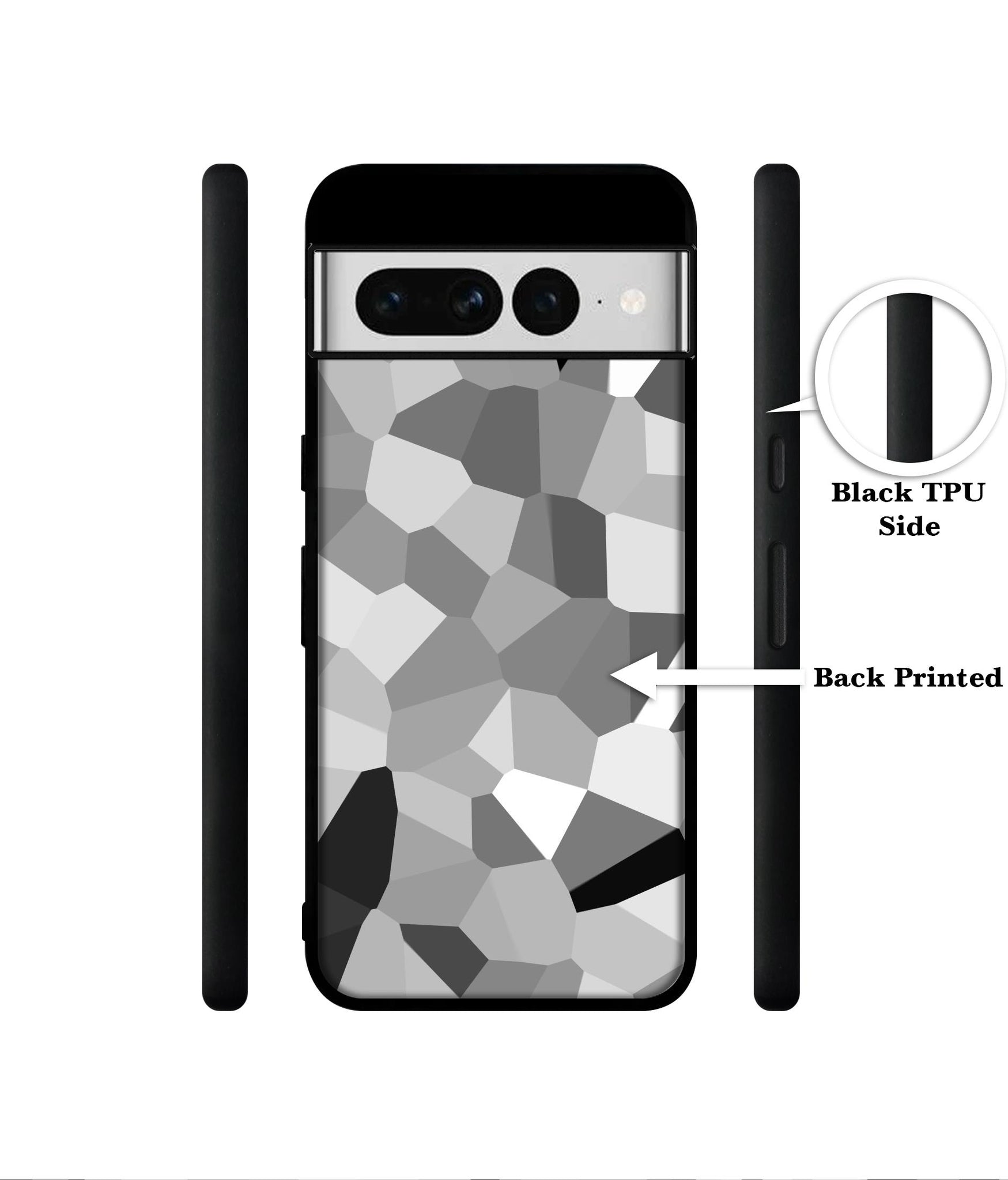 Black & White Mathematical Shape Designer 2D Printed Back Case Cover for Google Pixel 7 Pro 5G