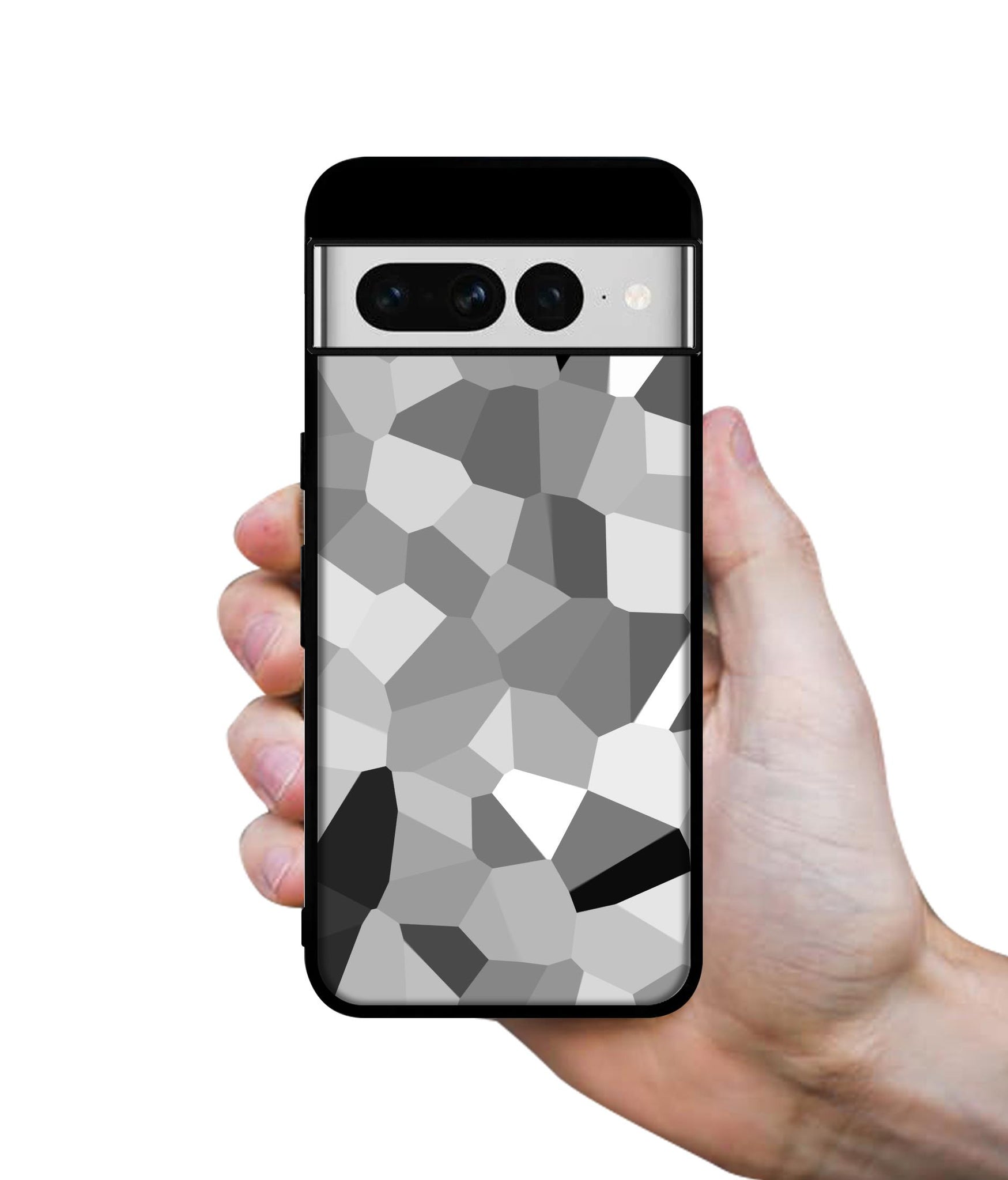 Black & White Mathematical Shape Designer 2D Printed Back Case Cover for Google Pixel 7 Pro 5G