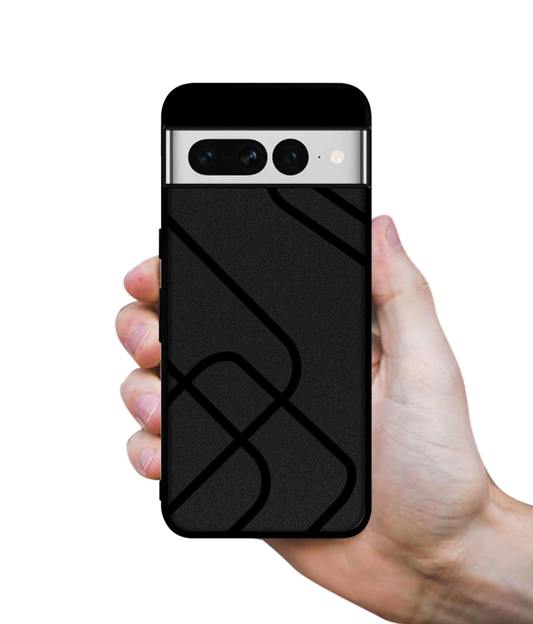 Zig-Zag Black Line Designer 2D Printed Back Case Cover for Google Pixel 7 Pro 5G