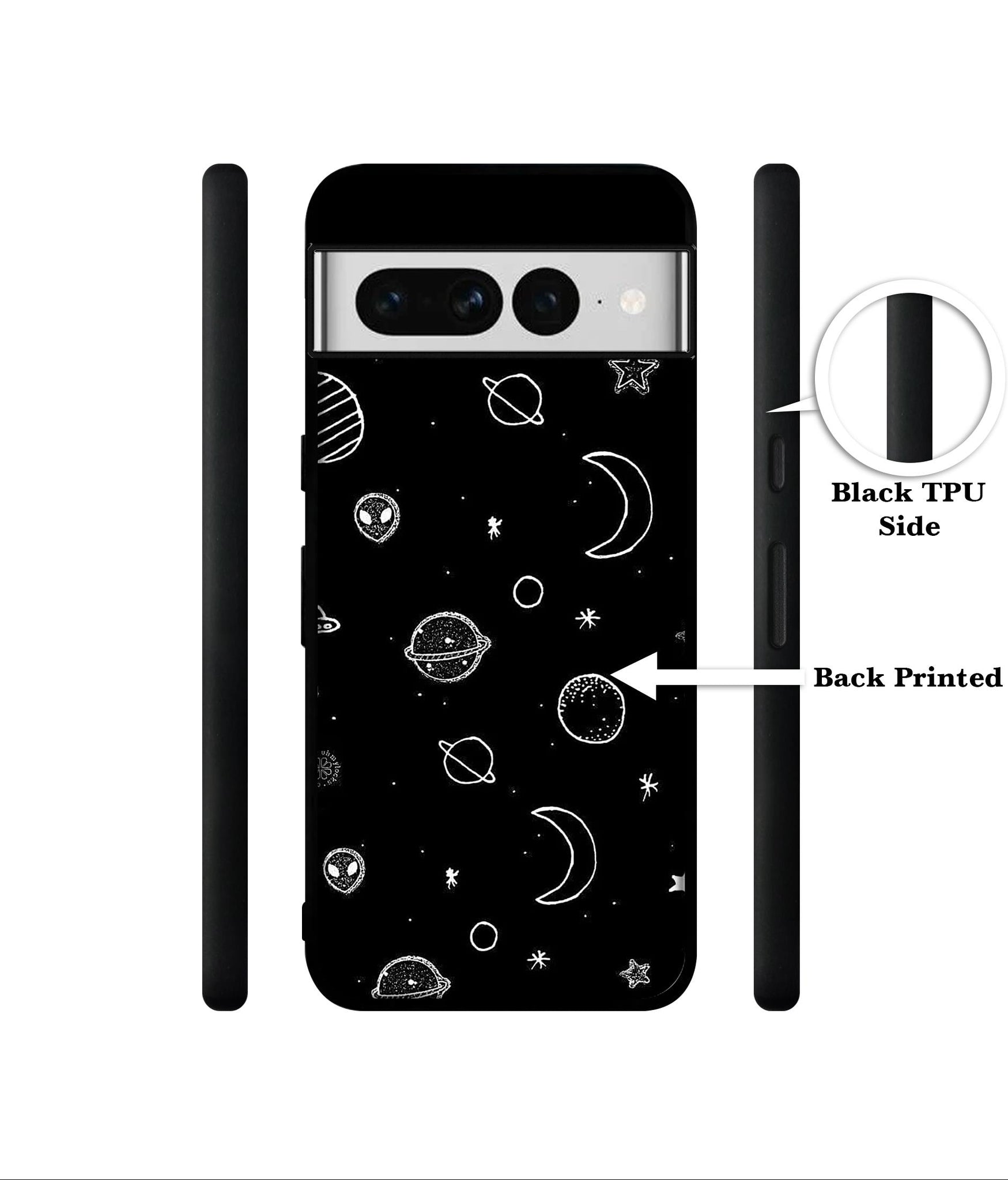 Space Stars Universe Designer 2D Printed Back Case Cover for Google Pixel 7 Pro 5G