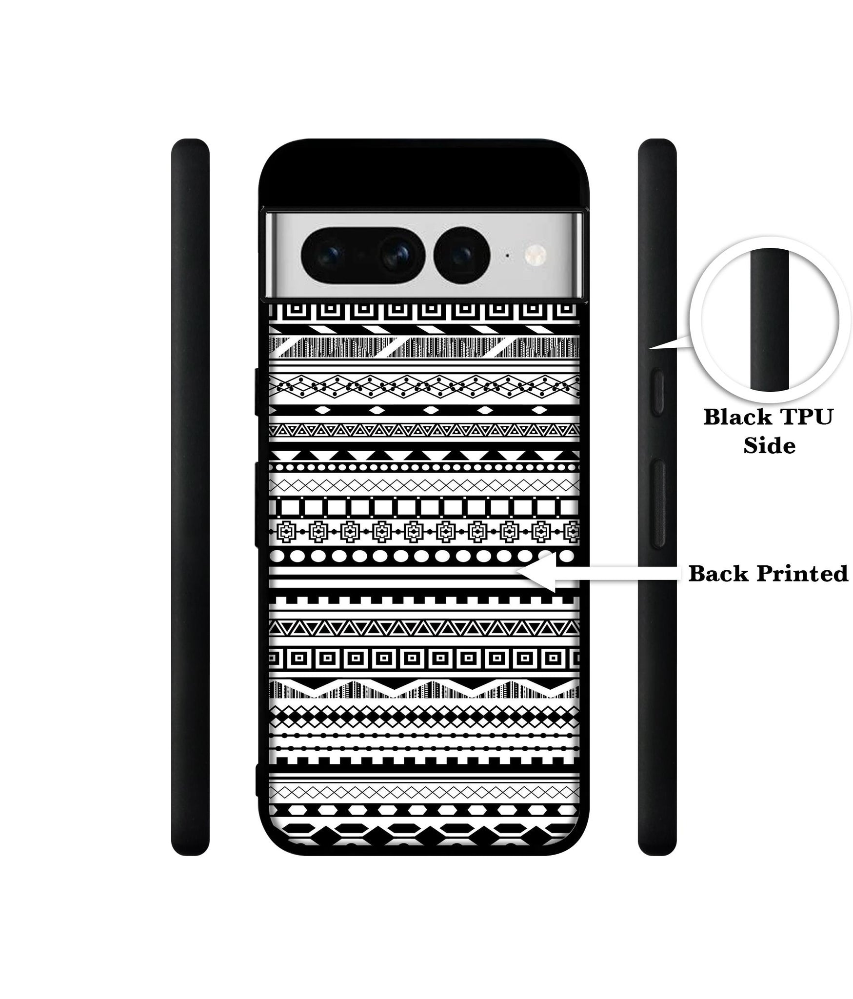 Black & White Patterns Designer 2D Printed Back Case Cover for Google Pixel 7 Pro 5G
